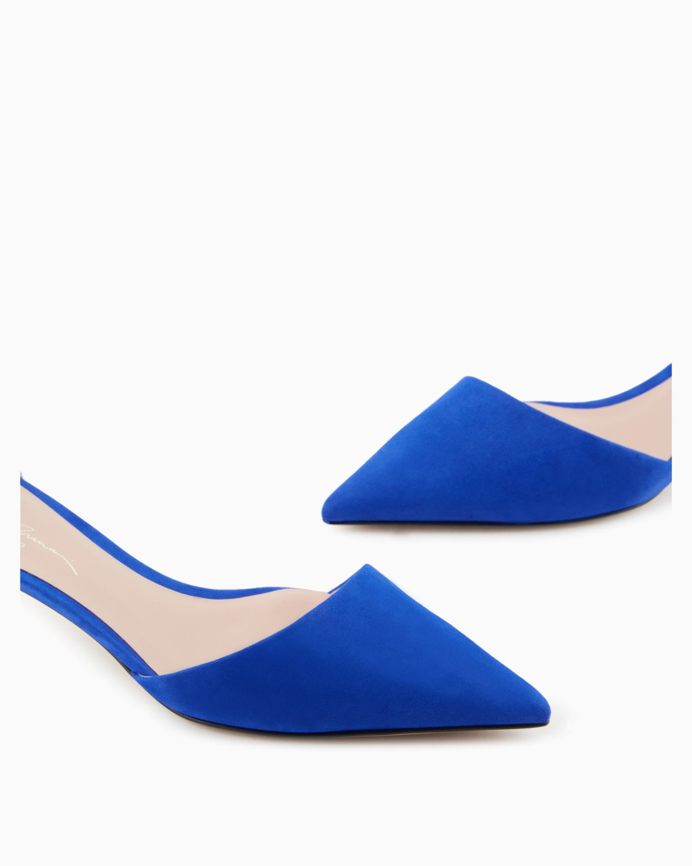 Laminated suede d'Orsay court shoes Slide 4