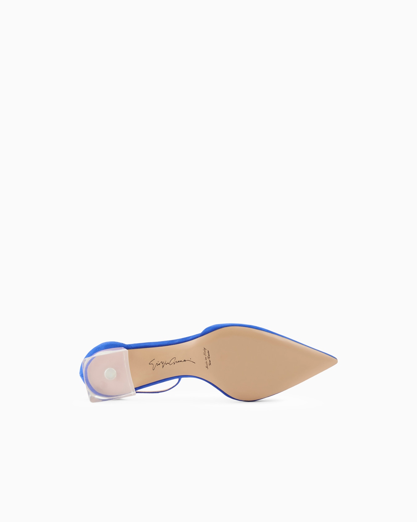 Laminated suede d'Orsay court shoes Slide 5