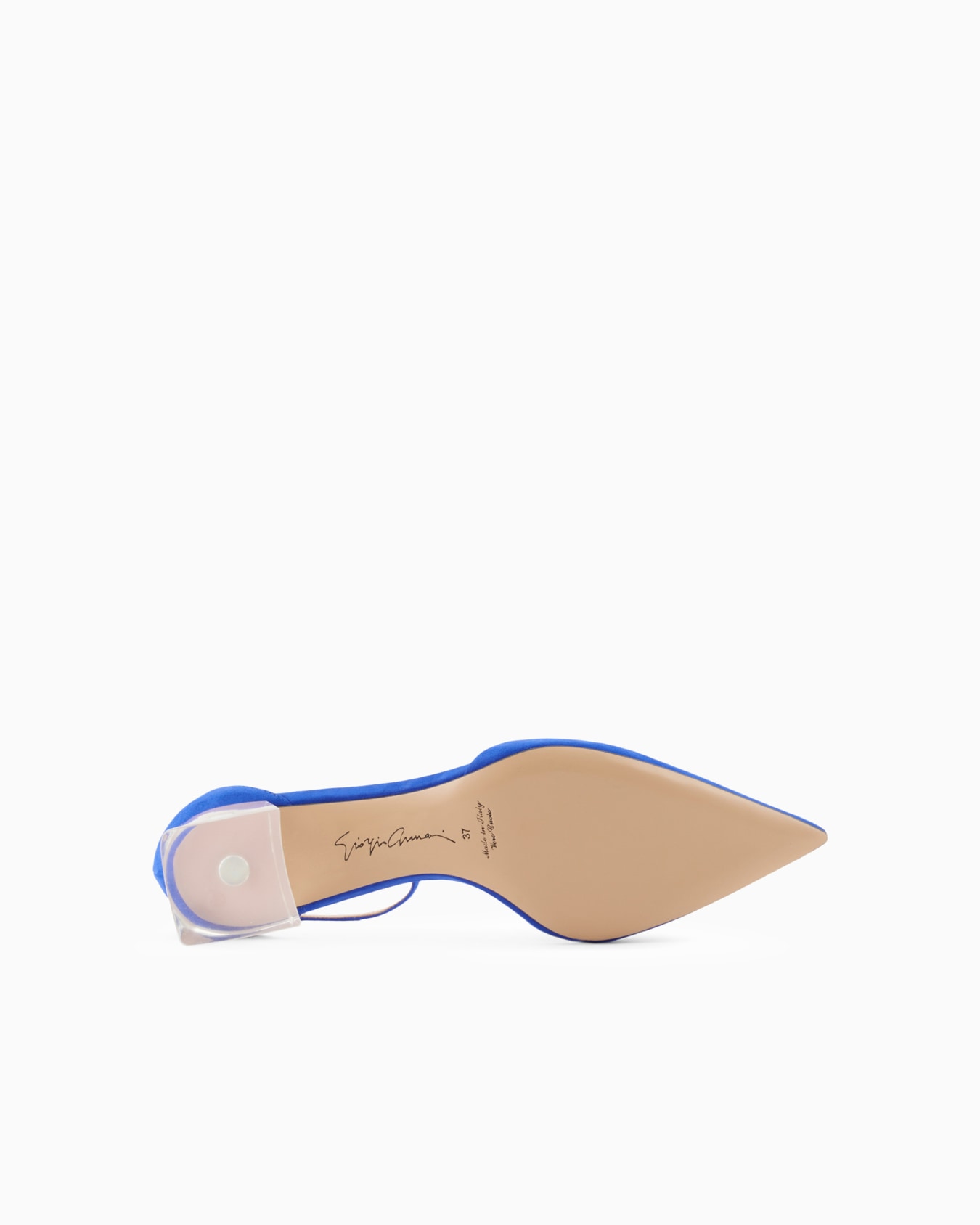 Laminated suede d'Orsay court shoes Slide 5