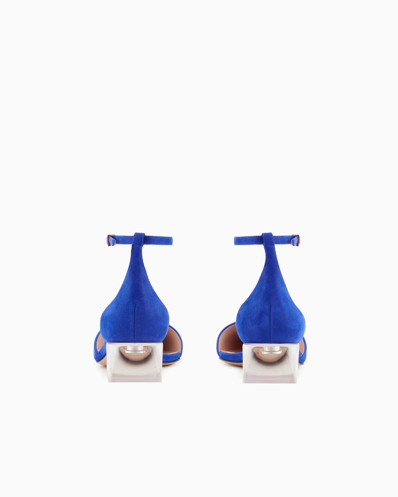 Laminated suede d'Orsay court shoes Slide 3