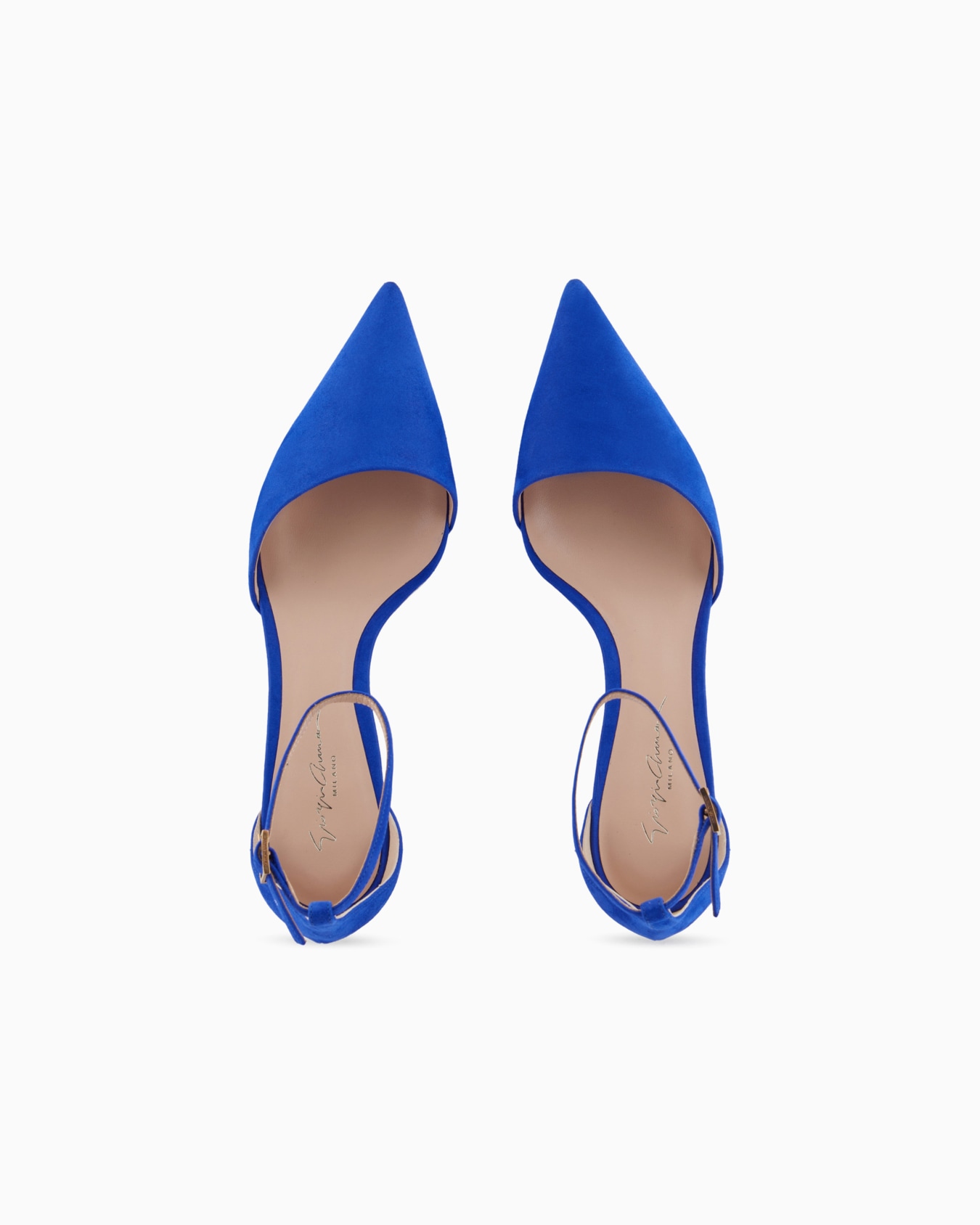 Laminated suede d'Orsay court shoes Slide 2
