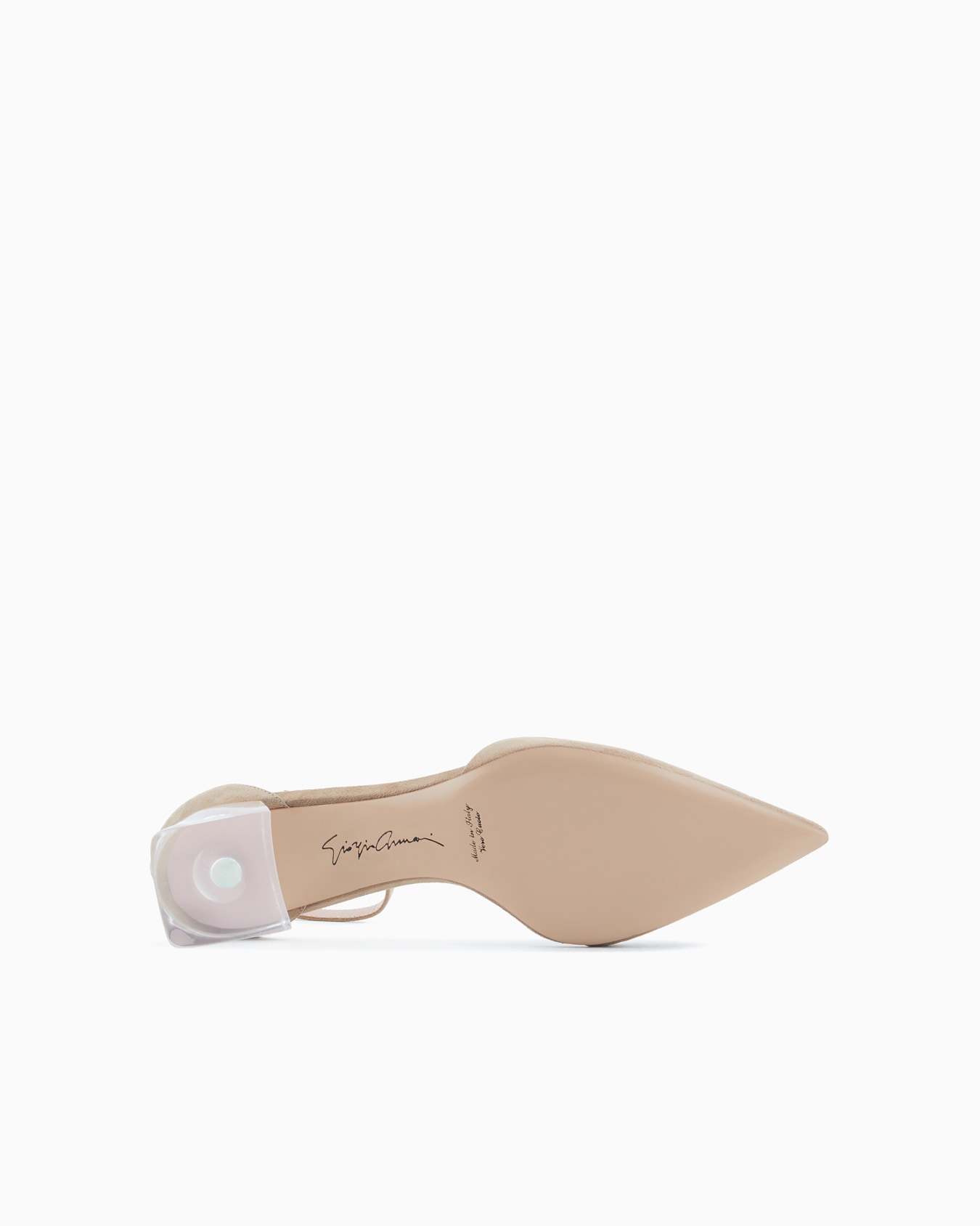 Laminated suede d'Orsay court shoes Slide 5