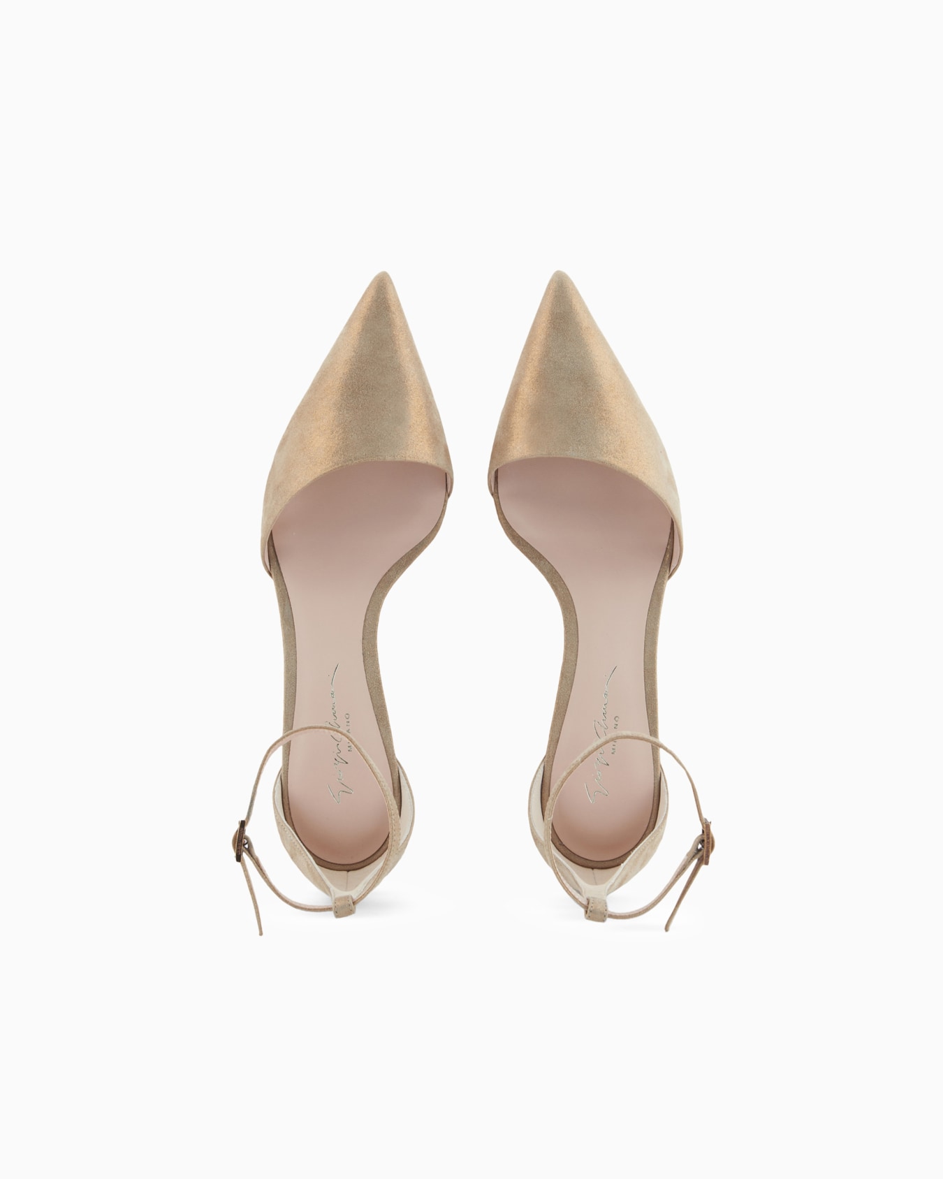 Laminated suede d'Orsay court shoes Slide 2