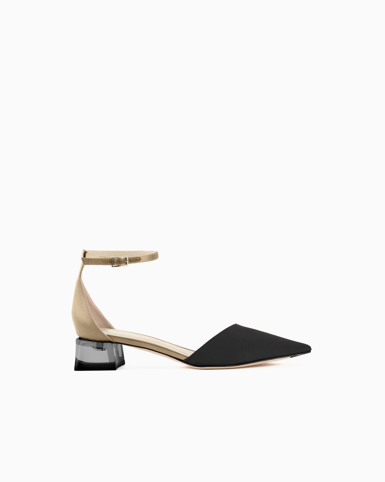 Grosgrain and satin d’Orsay court shoes Slide 0