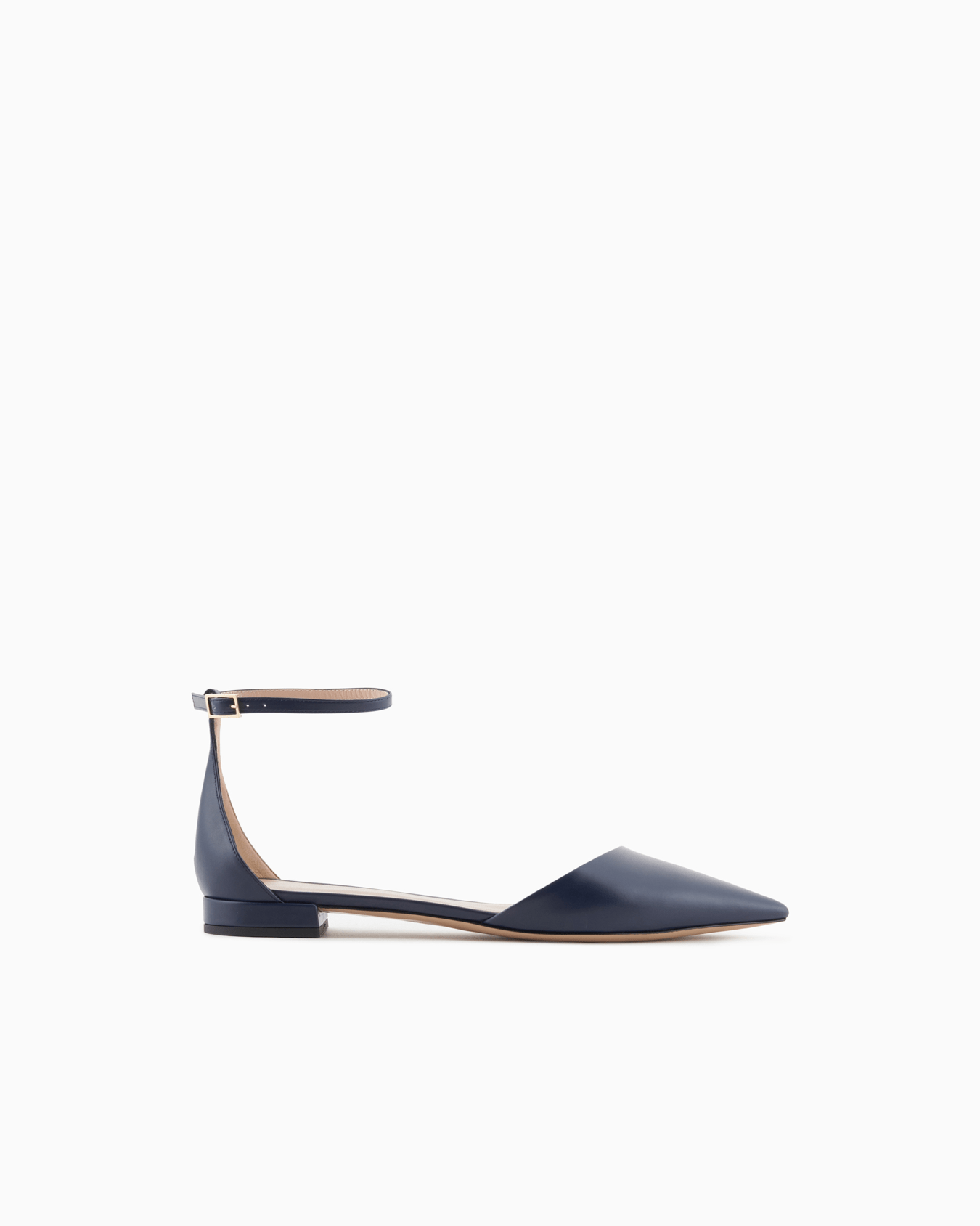 Leather ballerinas with strap Slide 0