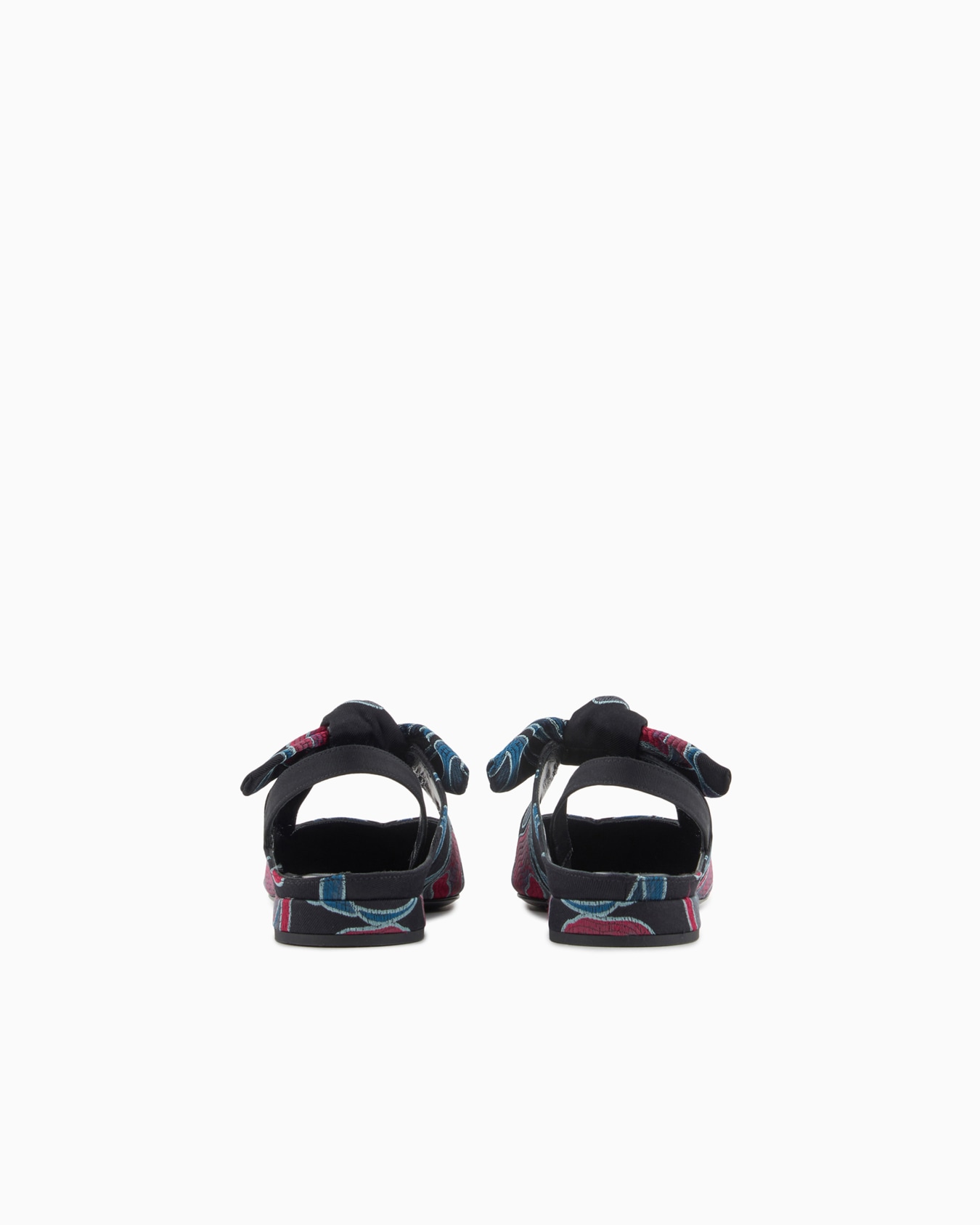 Jacquard silk-blend slingback ballerinas Slide 3