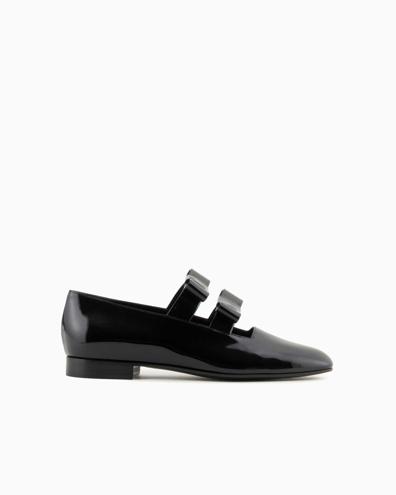 Patent leather ballerinas with bow detail Slide 0