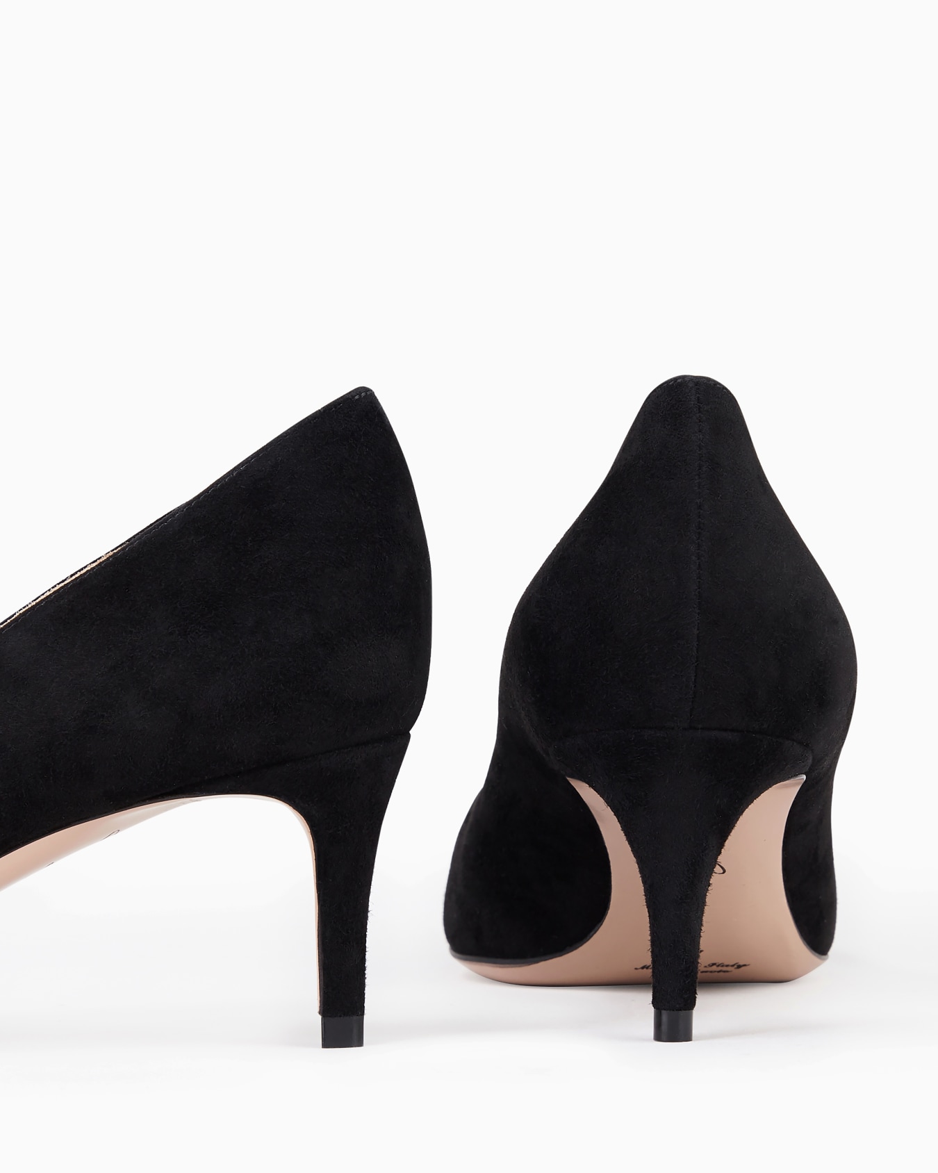 Suede court shoes with asymmetric top line Slide 3