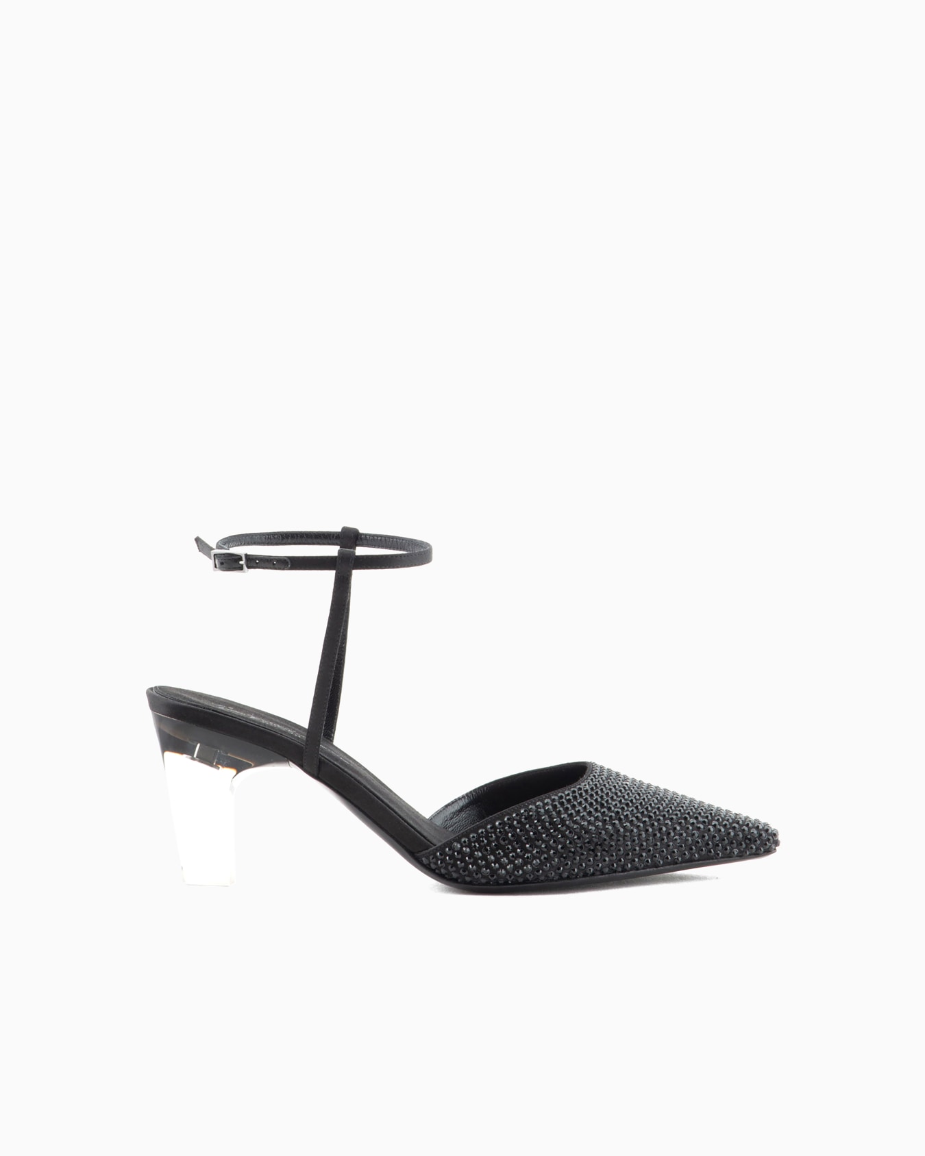 Zapatos de tiras de satén con strass Diapositiva 0