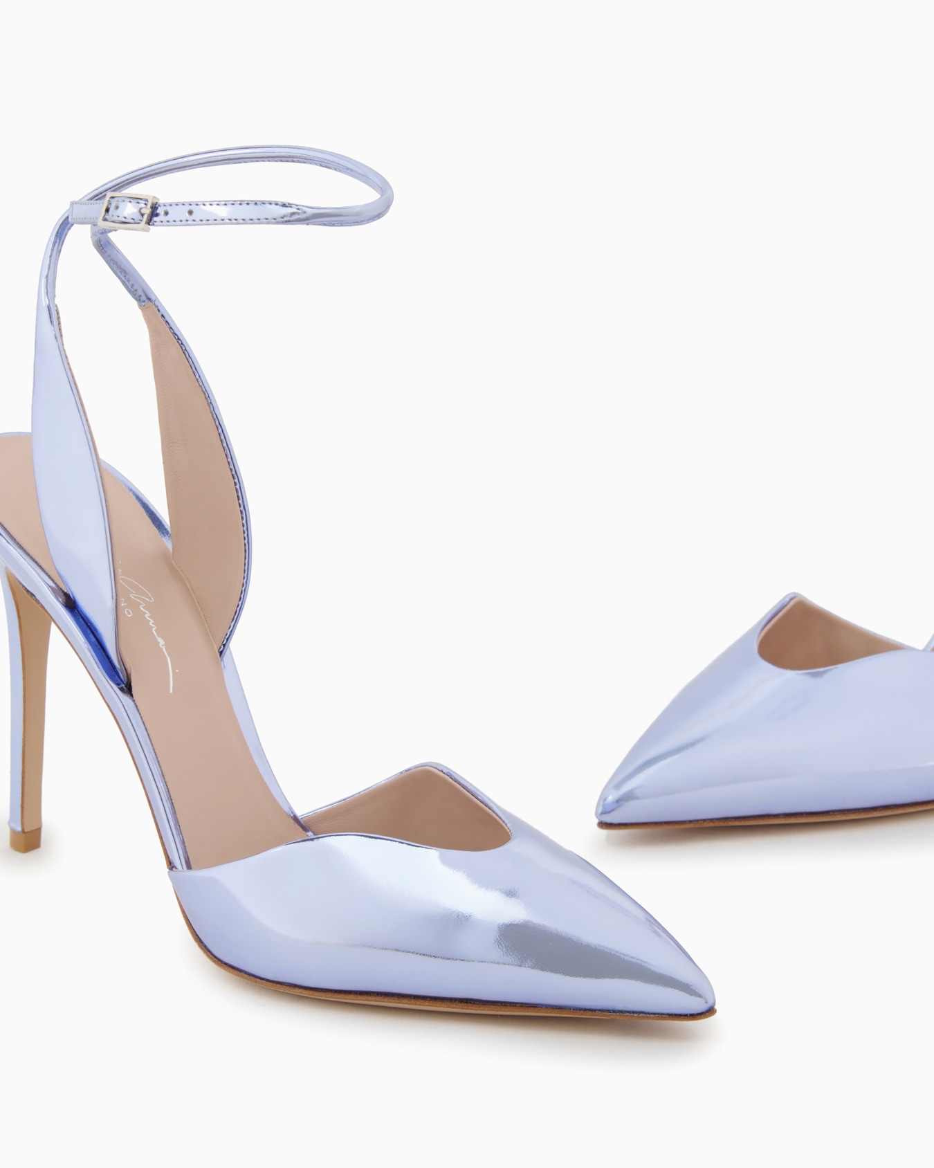 Lamé leather court shoes Slide 4