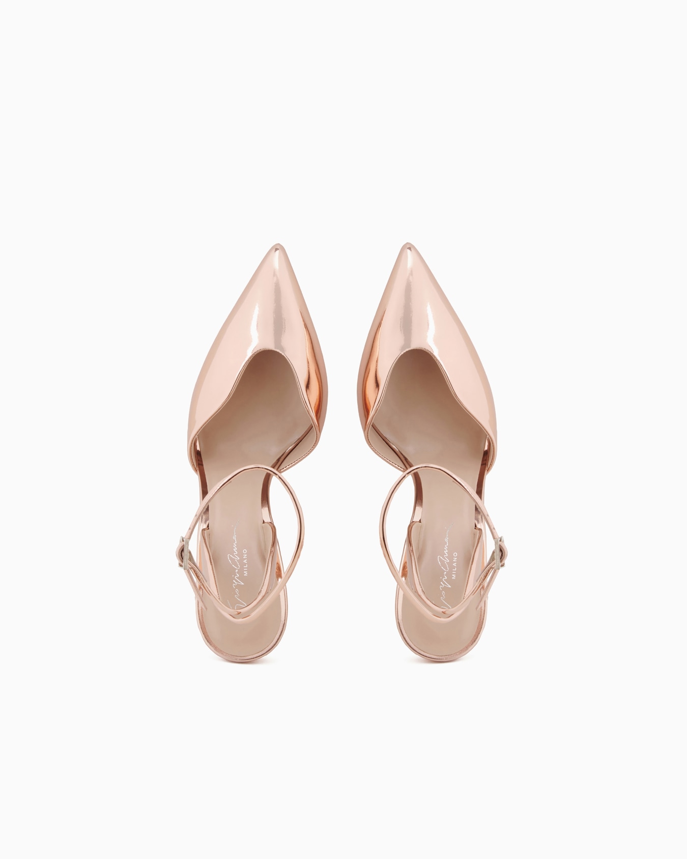 Lamé leather court shoes Slide 2