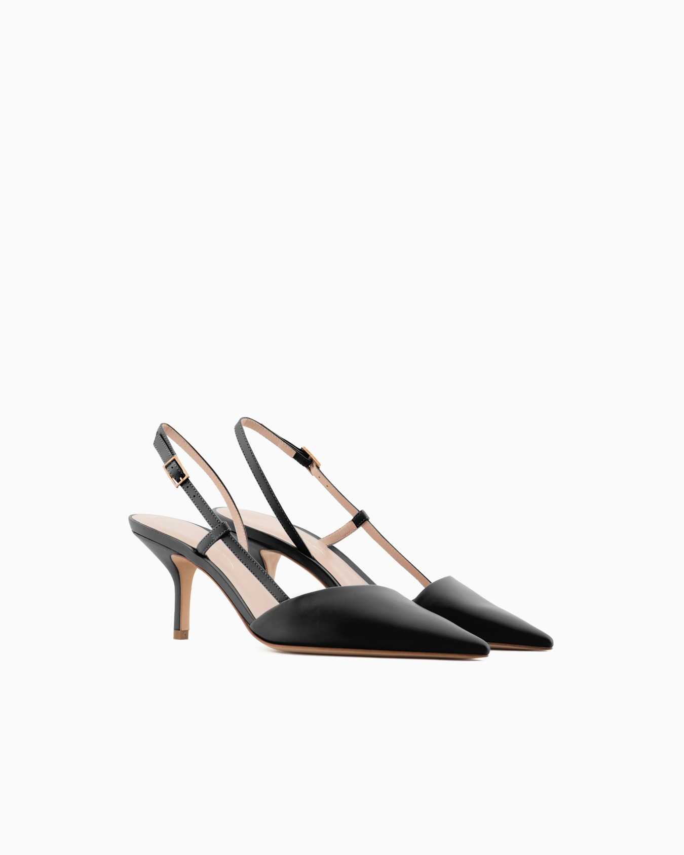 Leather slingbacks Slide 1