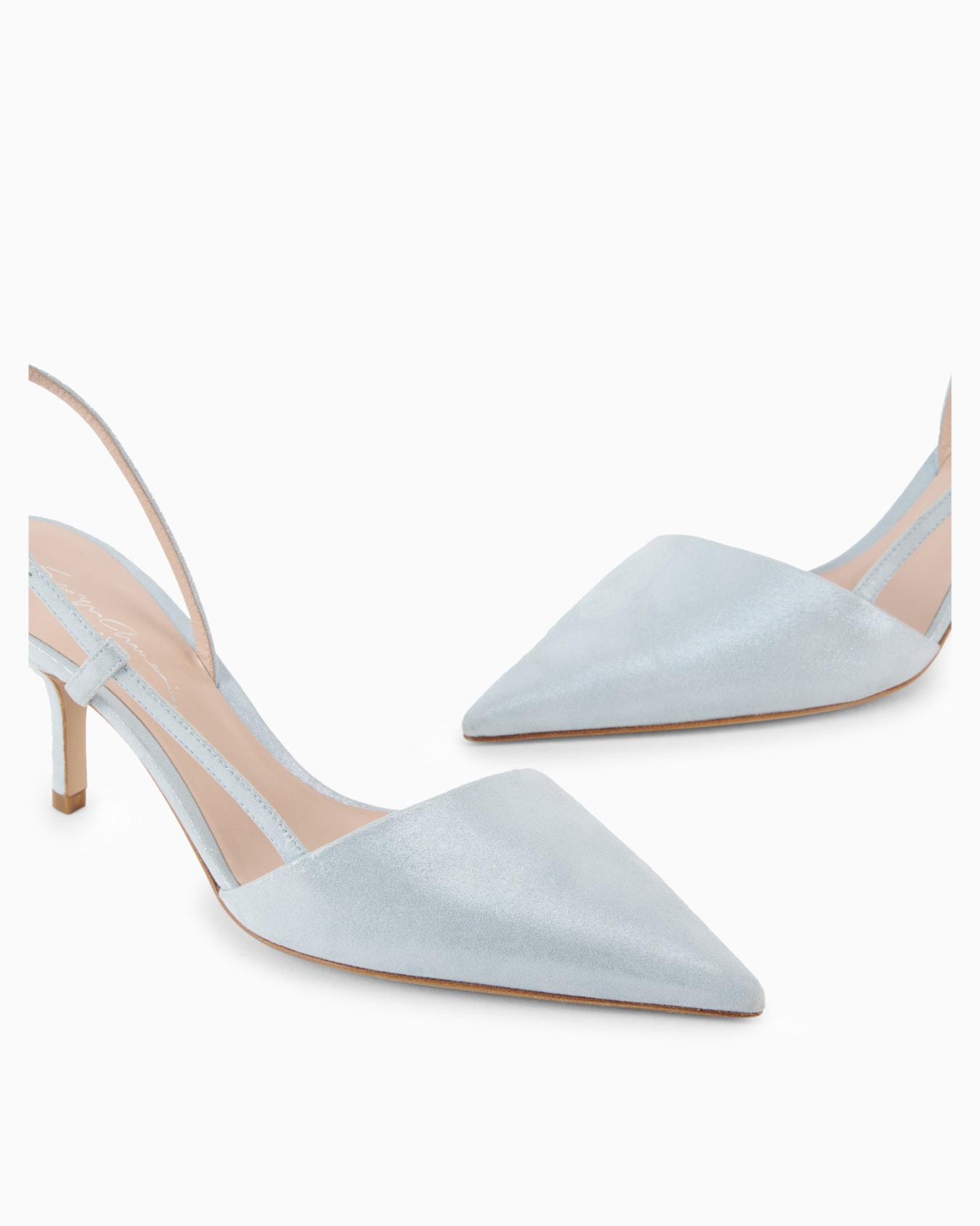 Laminated suede slingbacks Slide 4