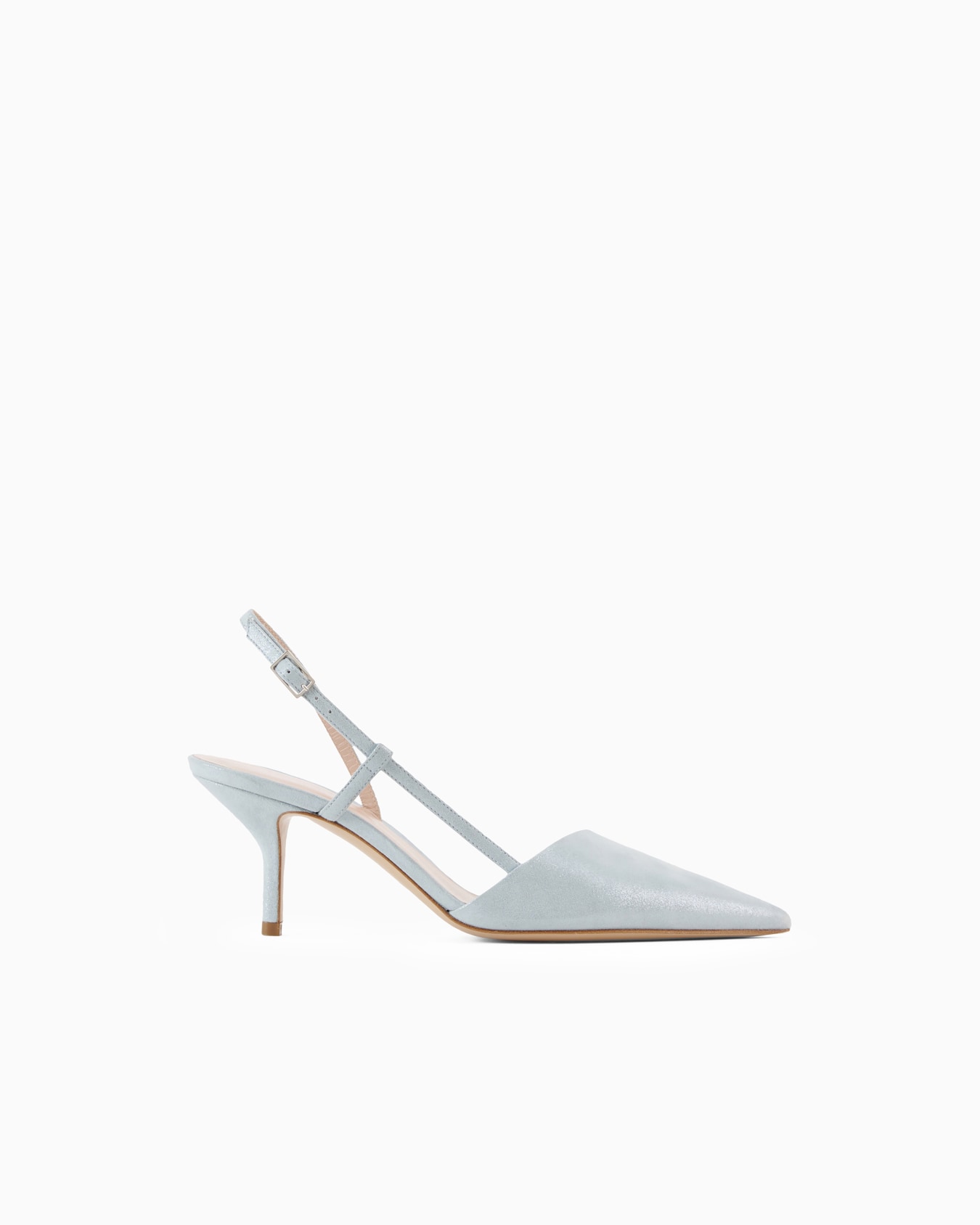 Laminated suede slingbacks Slide 0