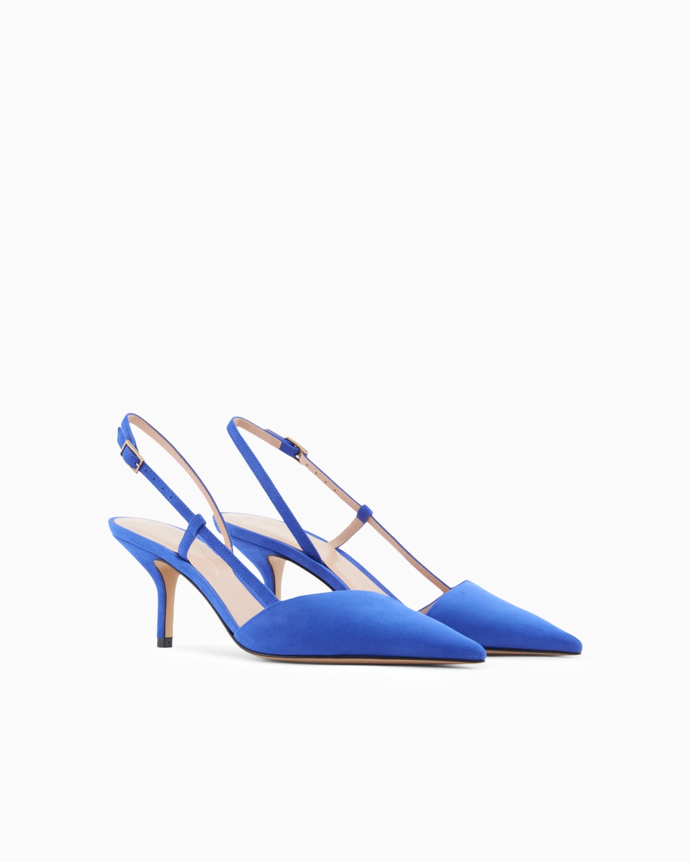 Laminated suede slingbacks Slide 1