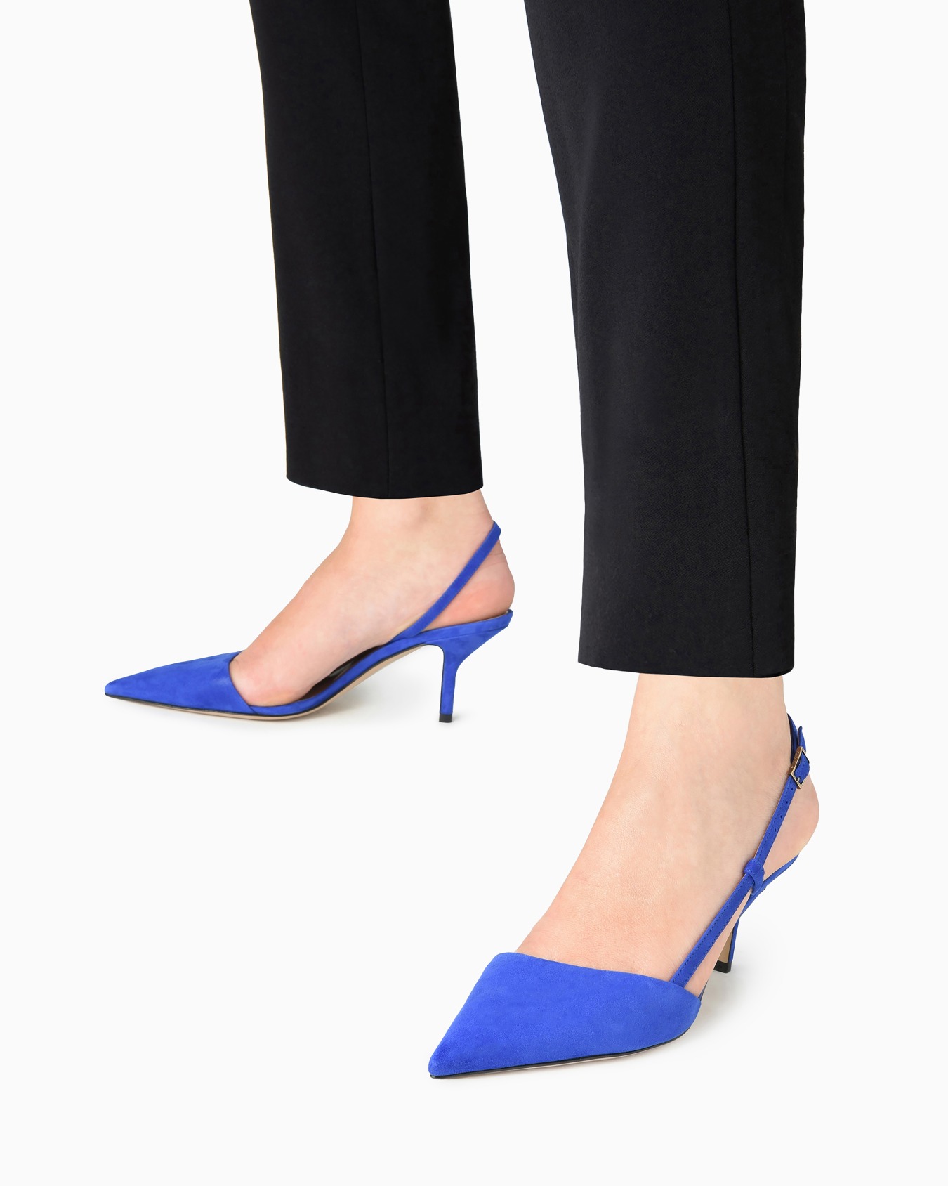 Laminated suede slingbacks Slide 5
