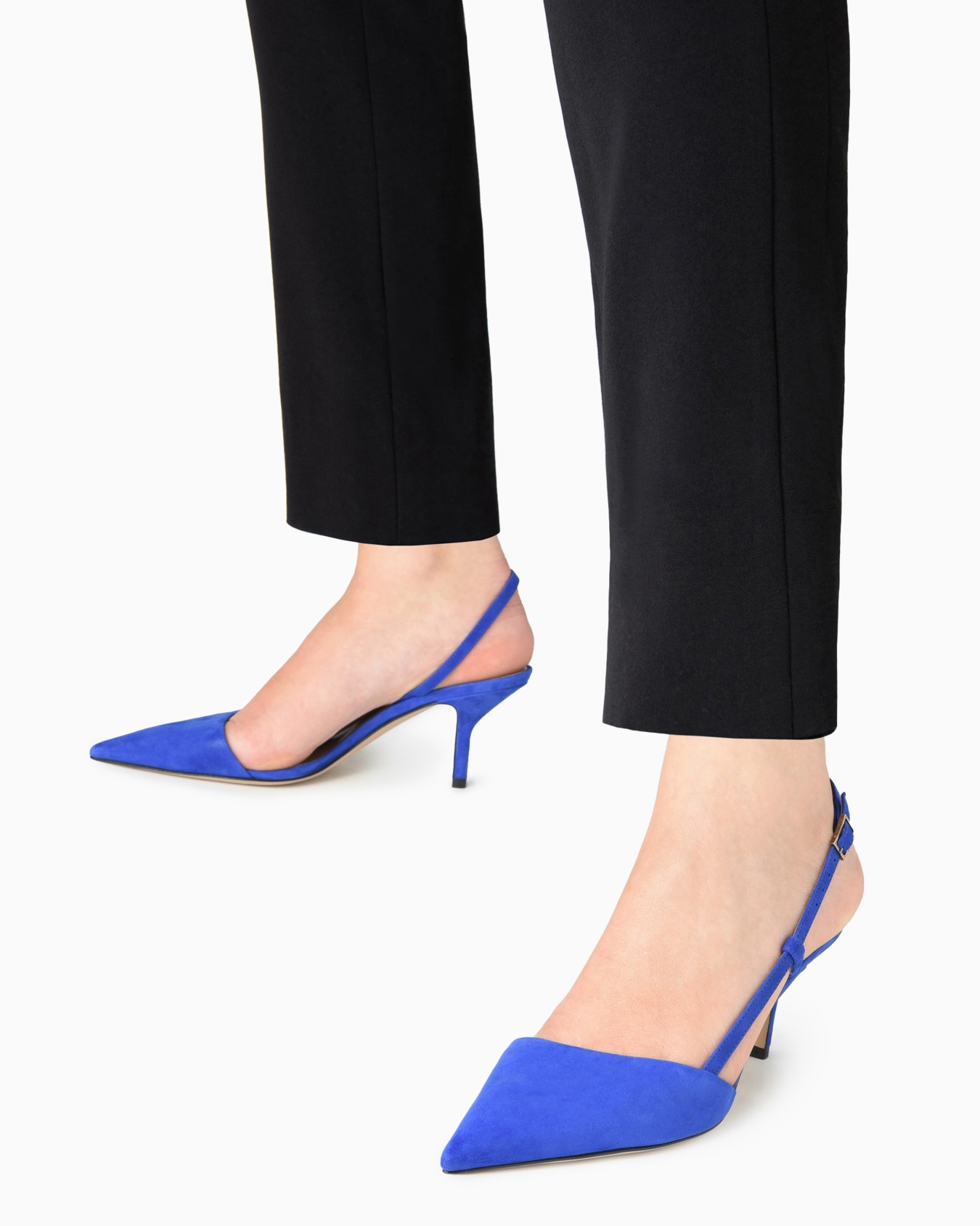 Laminated suede slingbacks Slide 5