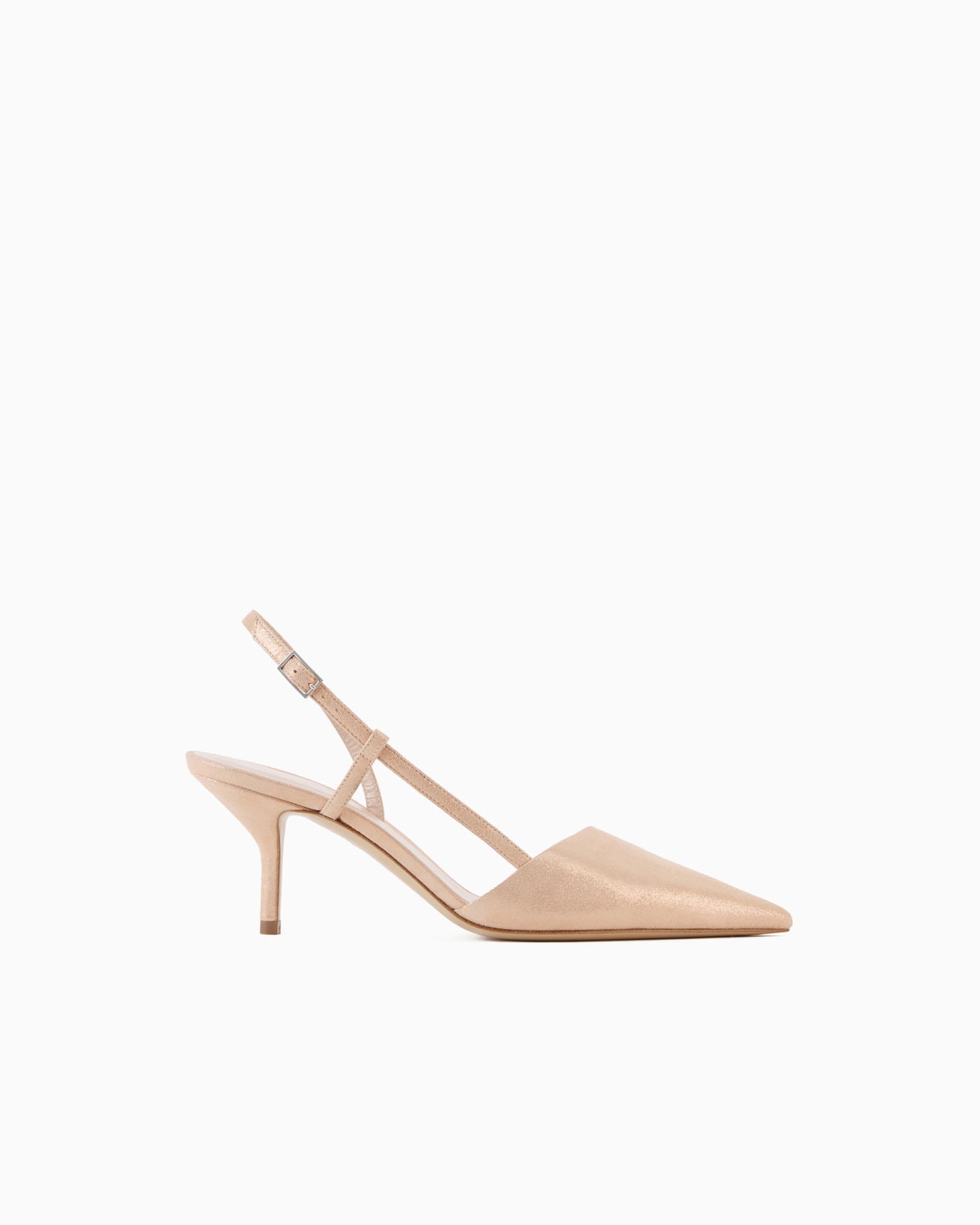 Laminated suede slingbacks Slide 0