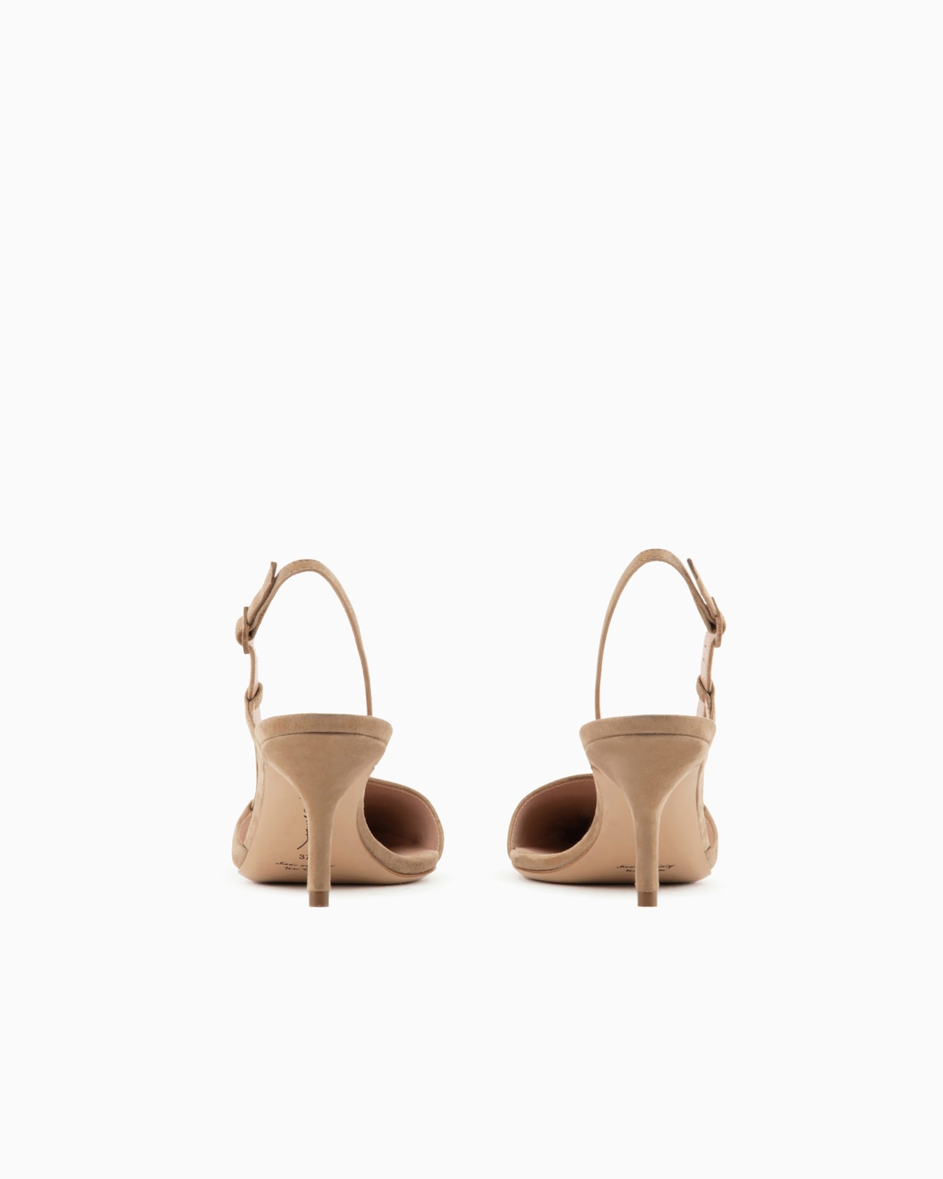 Slingback in pelle scamosciata laminata Slide 3