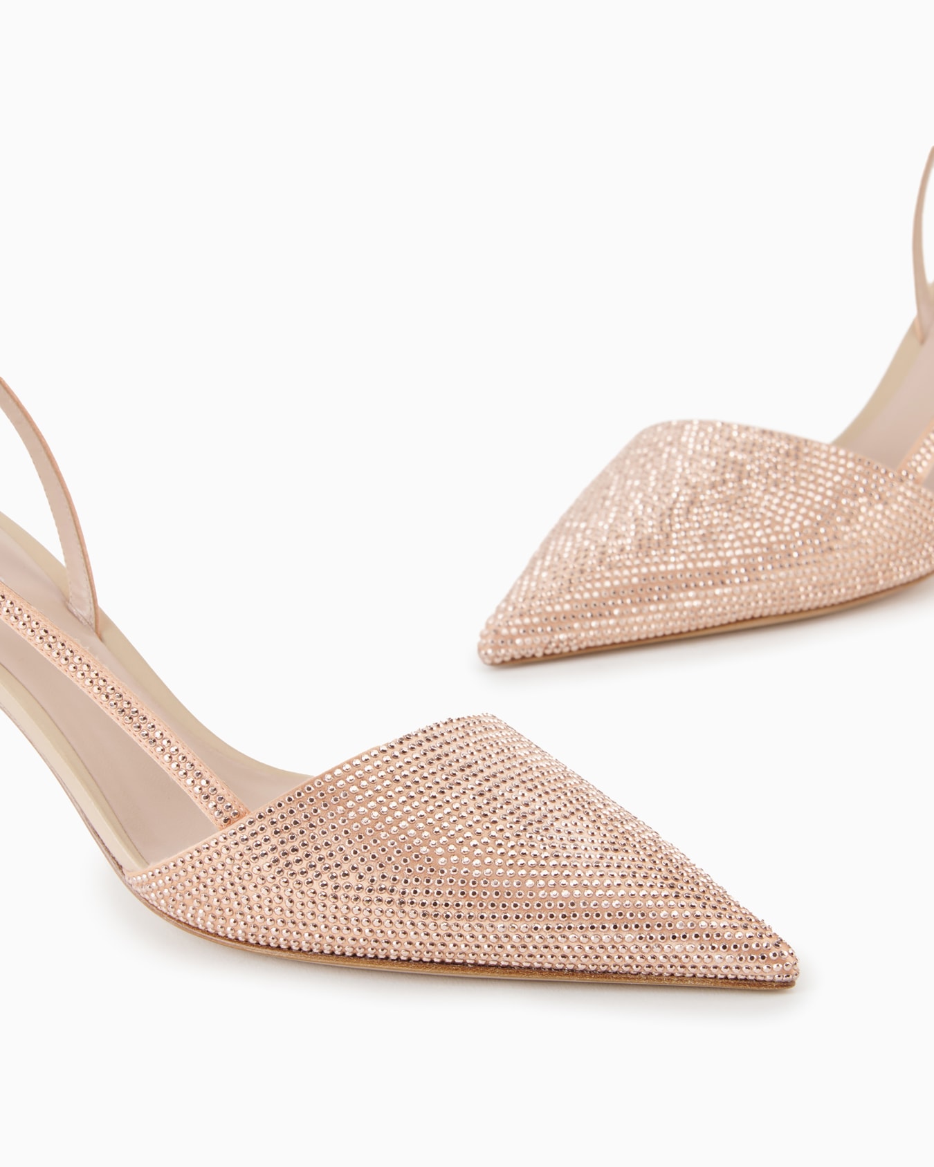 Satin and rhinestone slingbacks Slide 4