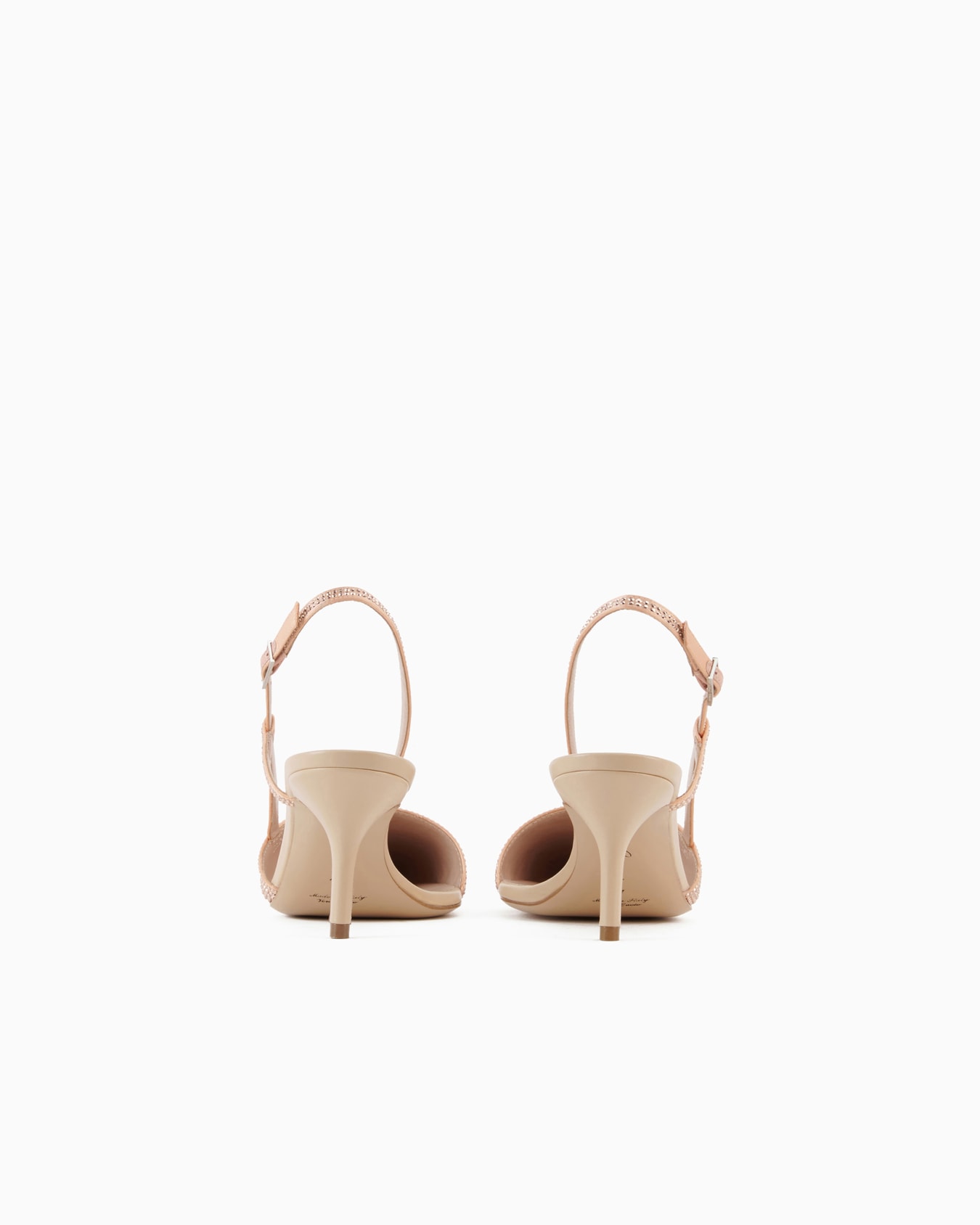 Satin and rhinestone slingbacks Slide 3