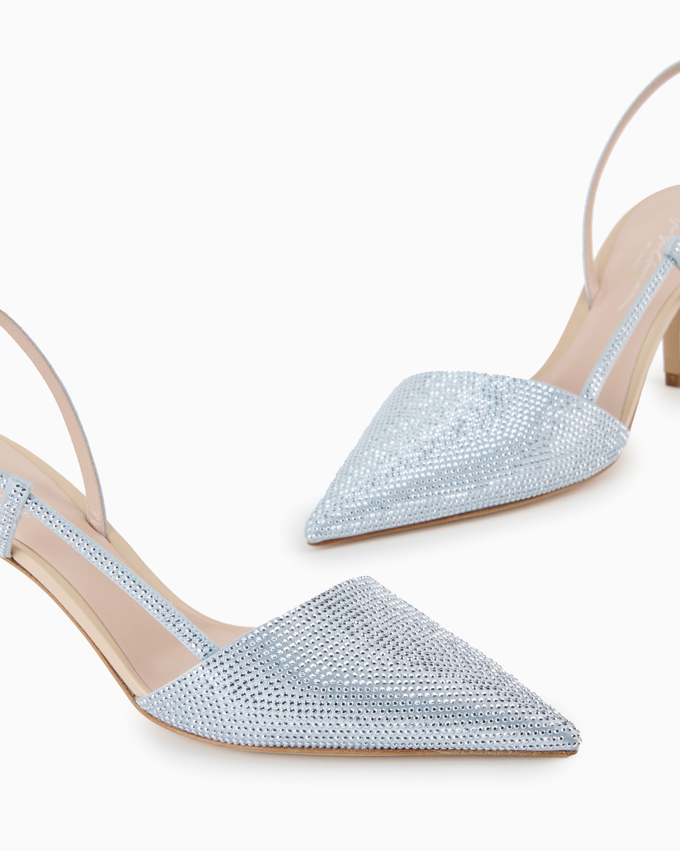 Satin and rhinestone slingbacks Slide 4