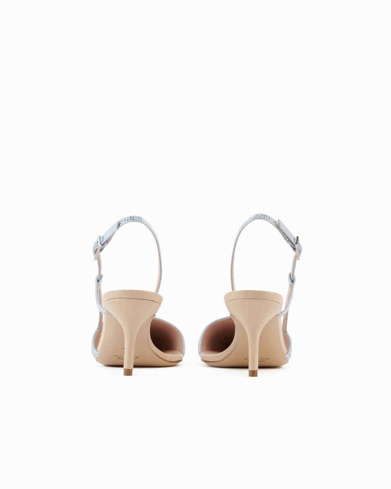 Satin and rhinestone slingbacks Slide 3
