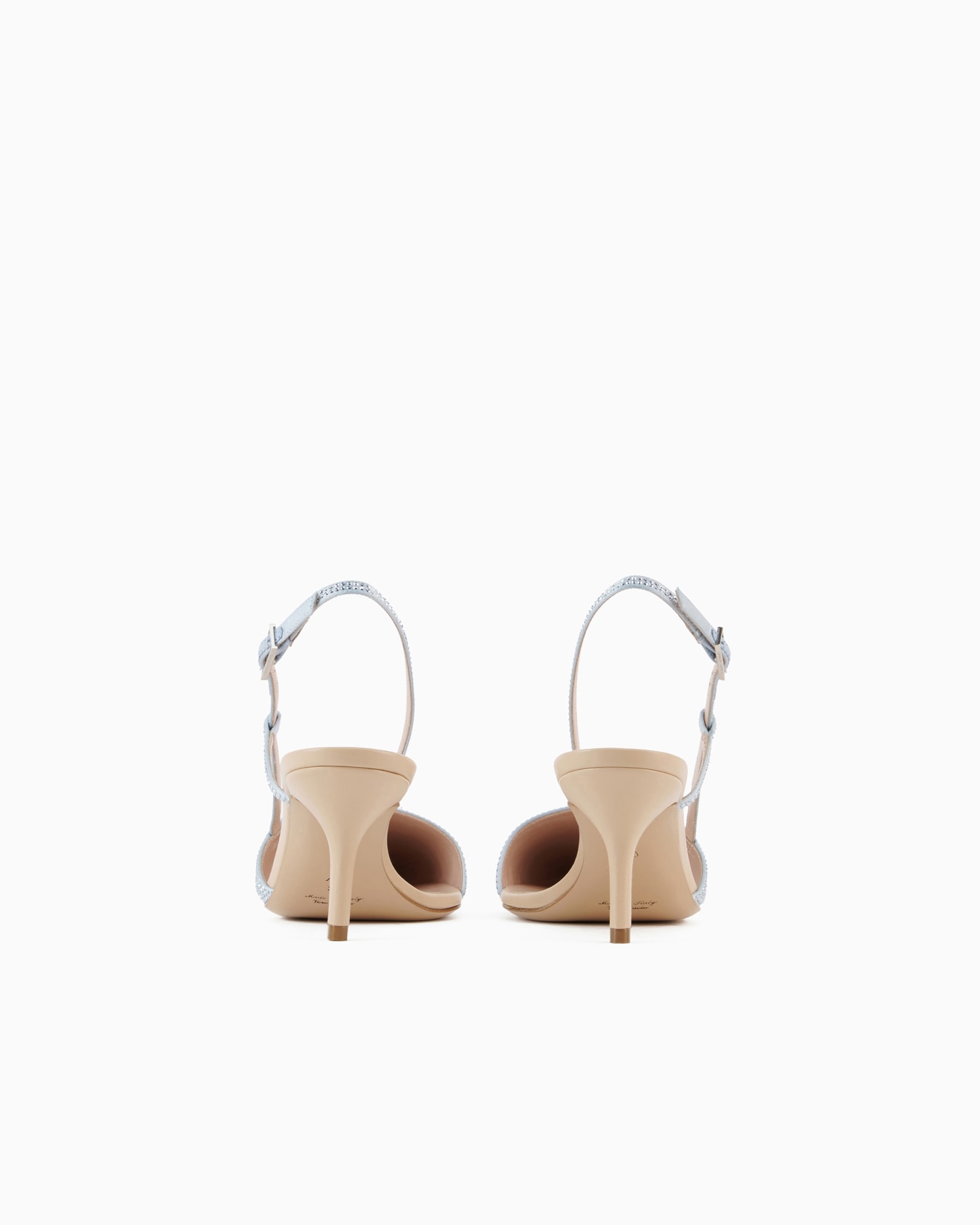 Satin and rhinestone slingbacks Slide 3