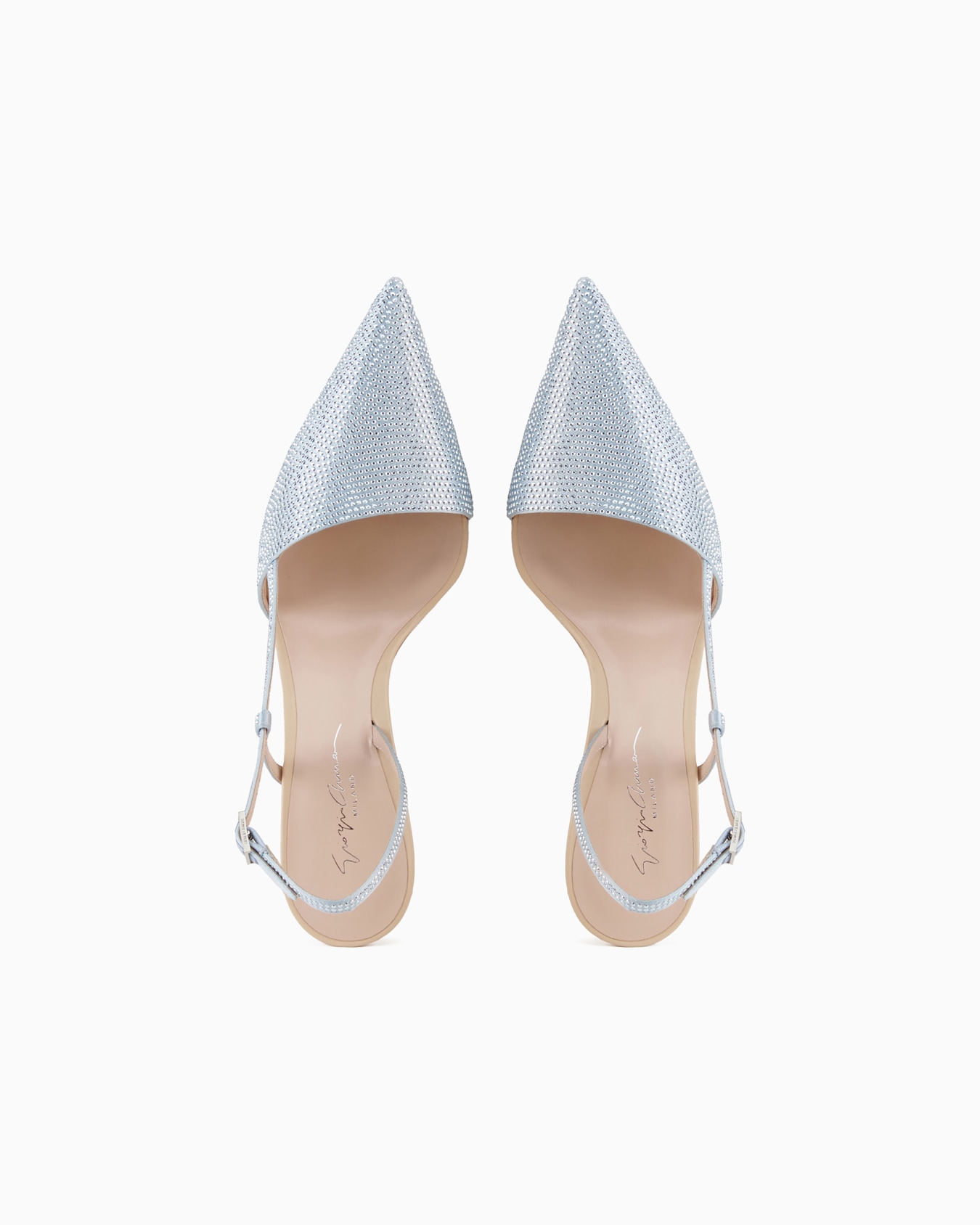 Satin and rhinestone slingbacks Slide 2