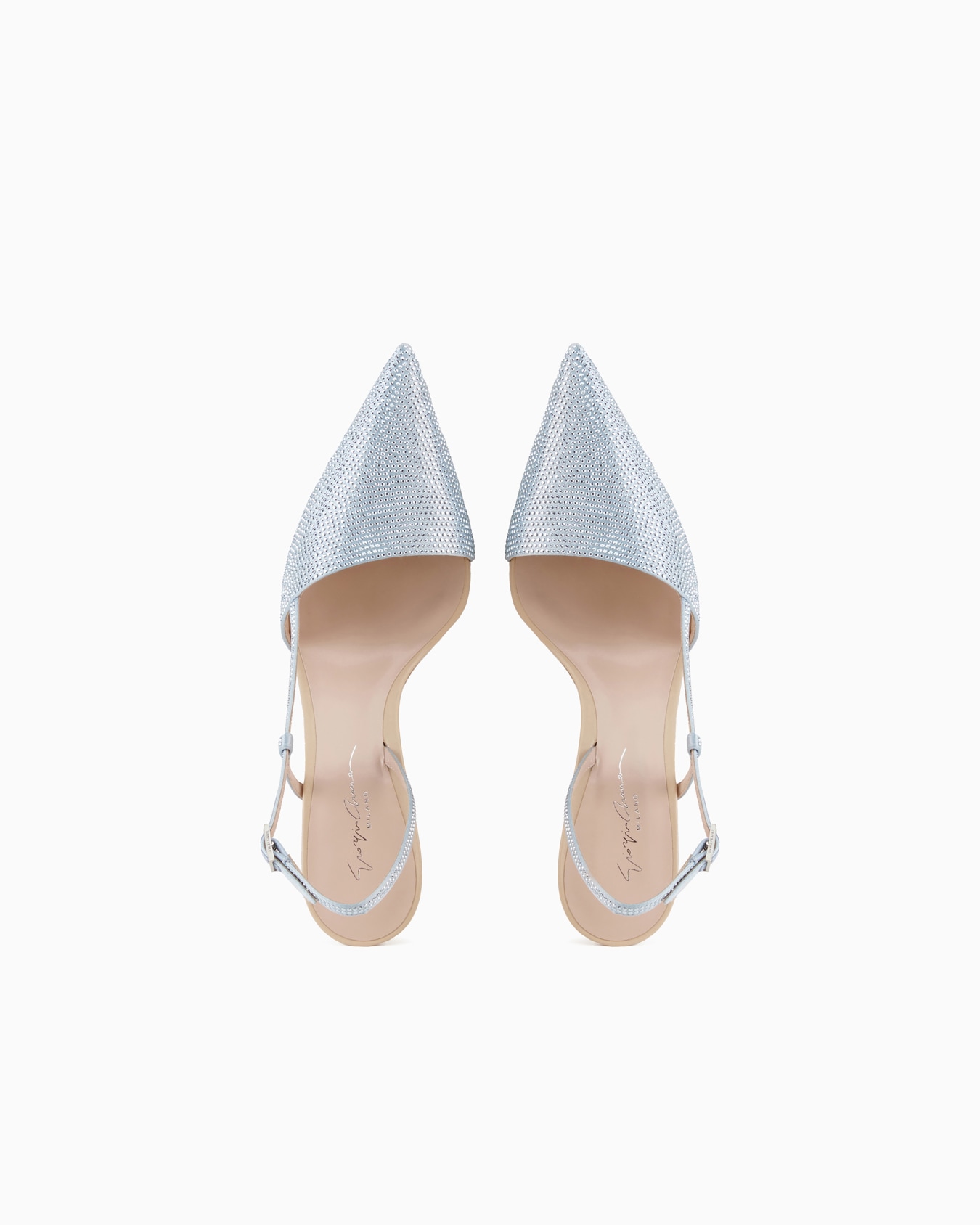 Satin and rhinestone slingbacks Slide 2