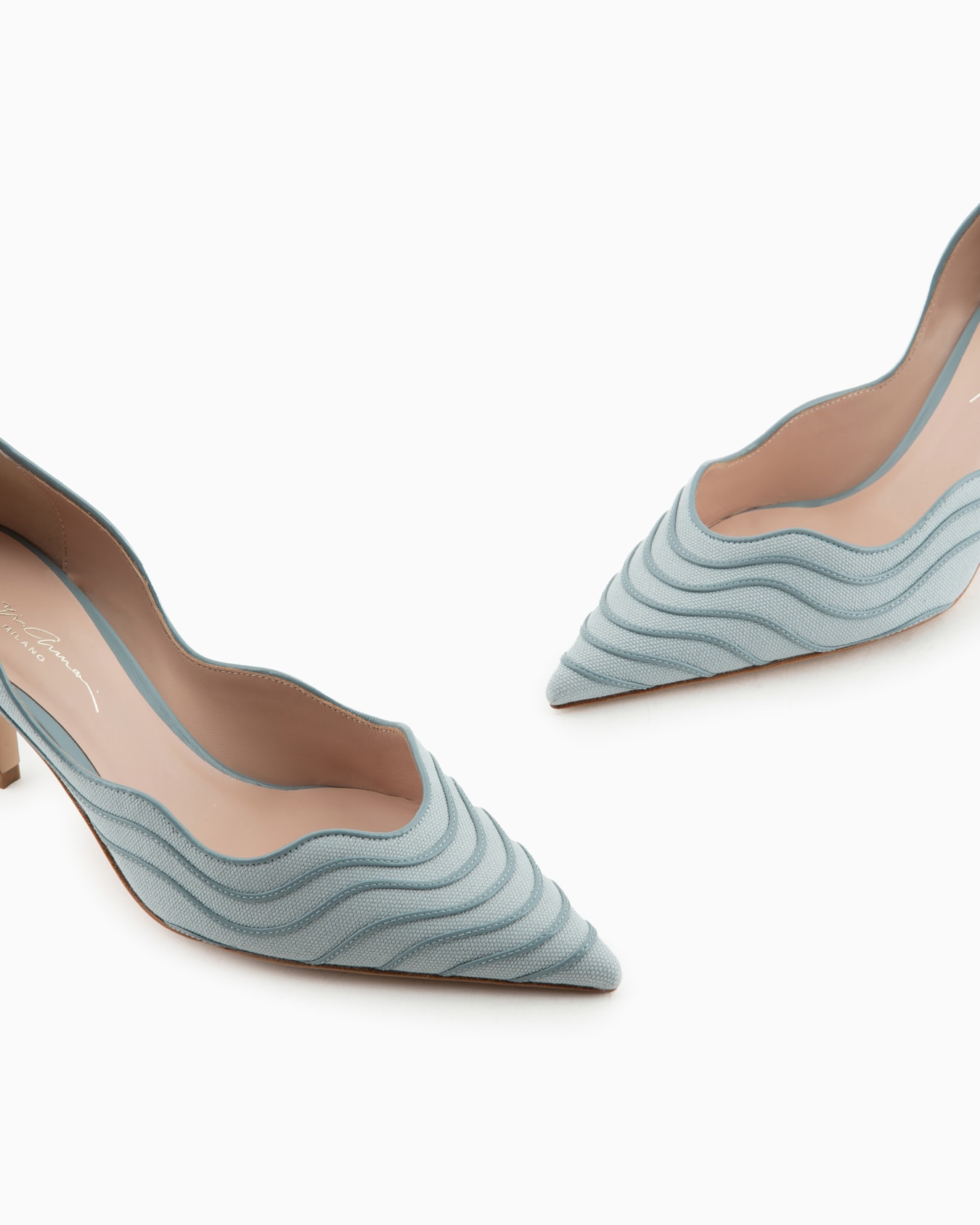Escarpins en toile et cuir Diapositive 4