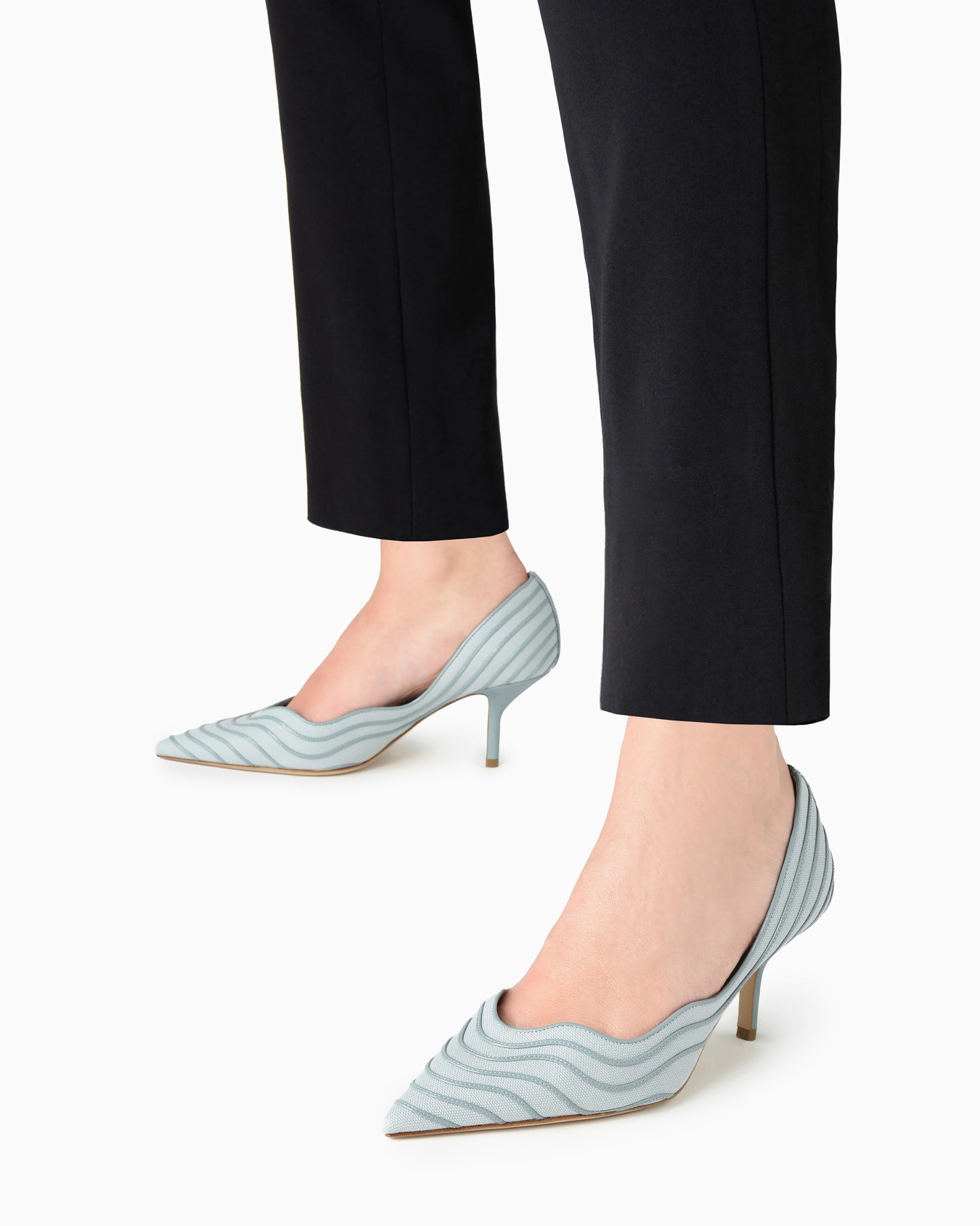 Escarpins en toile et cuir Diapositive 5