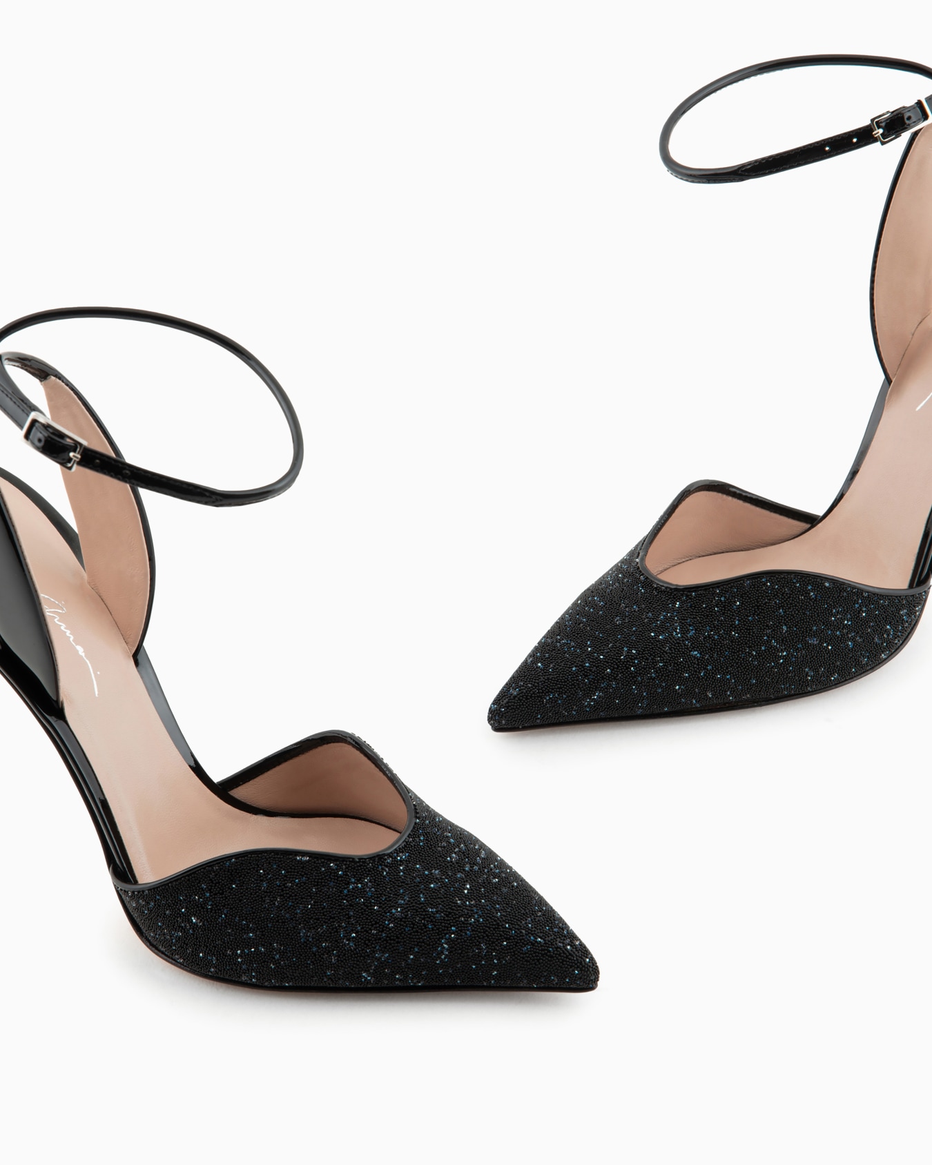 Patent leather and rhinestone court shoes Slide 4