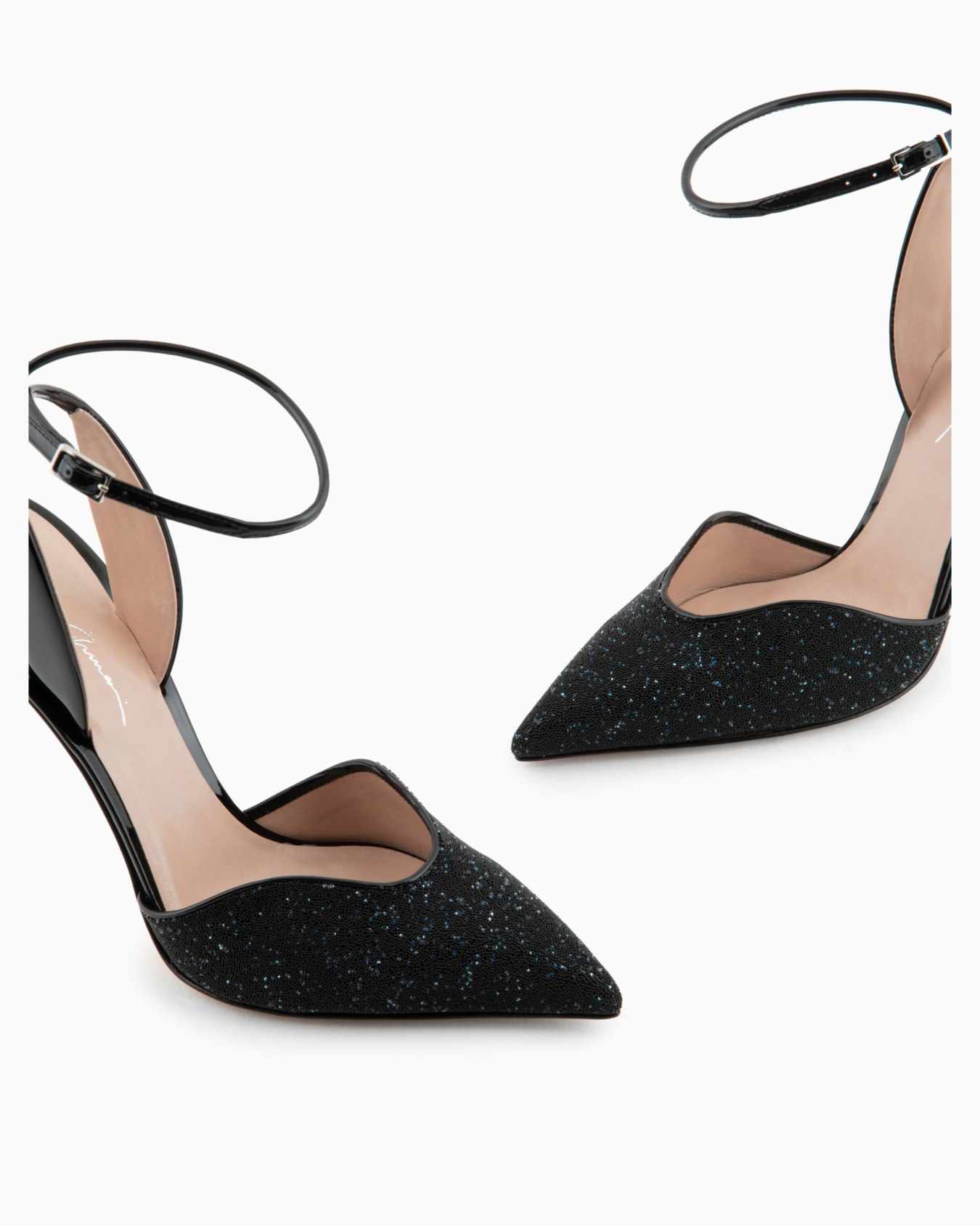 Patent leather and rhinestone court shoes Slide 4