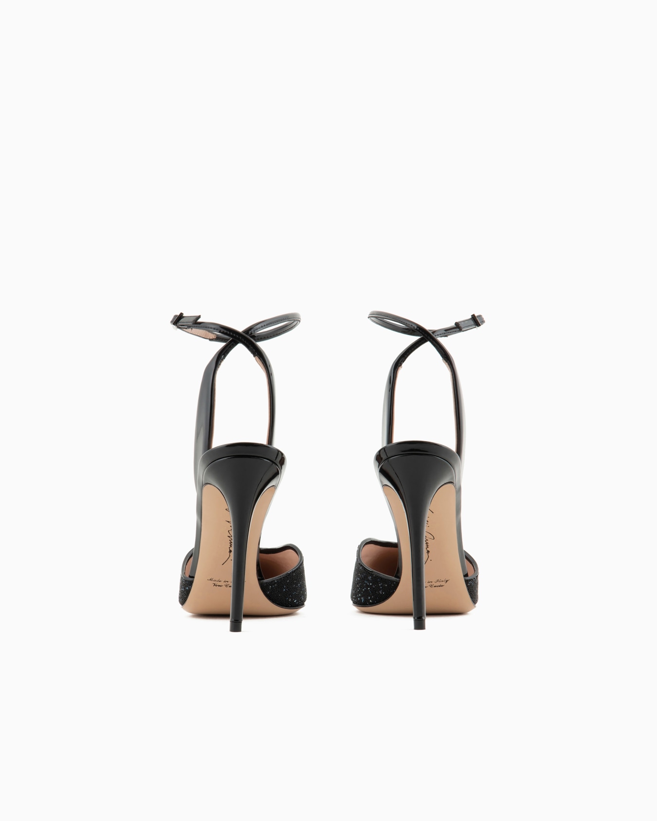 Patent leather and rhinestone court shoes Slide 3