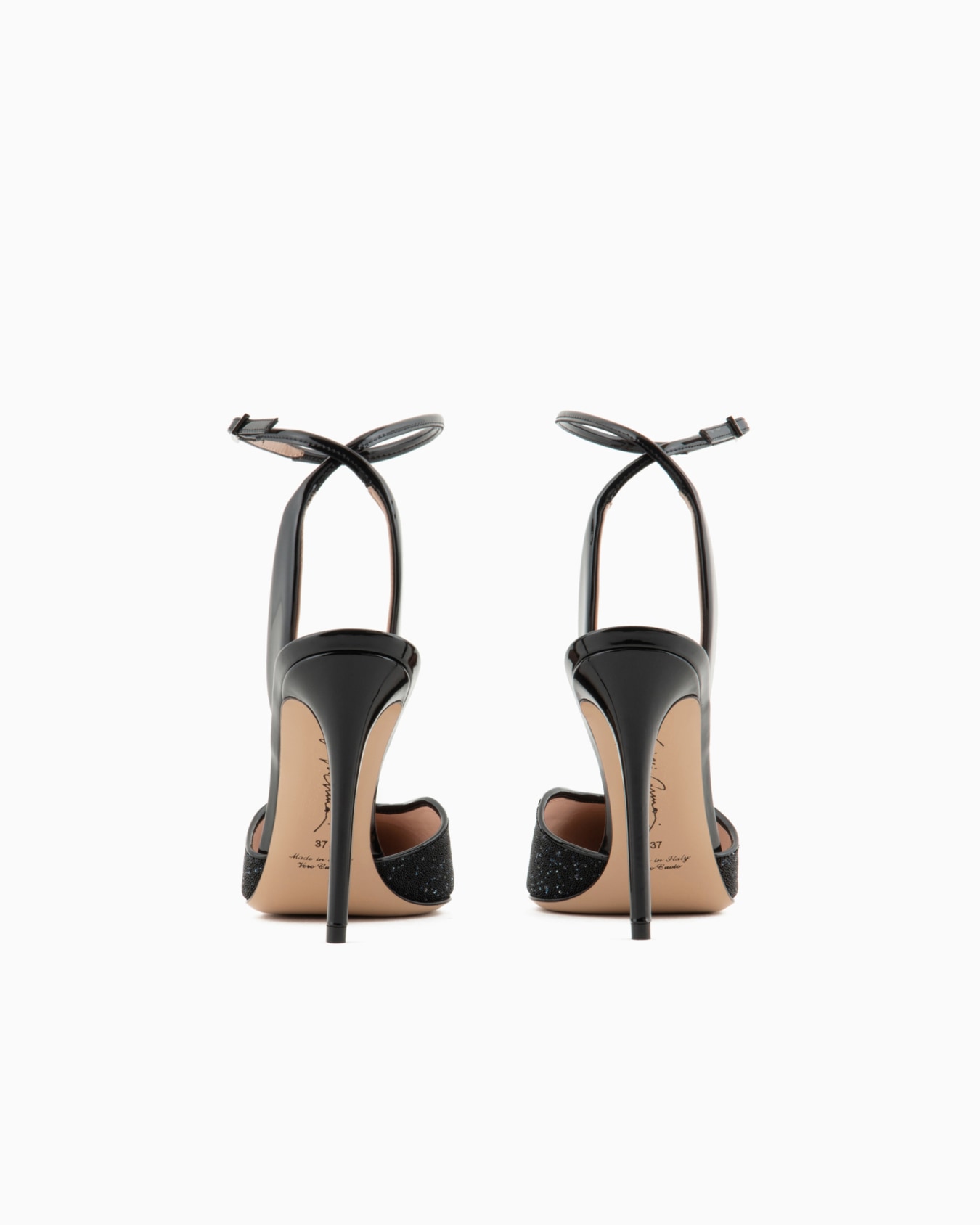 Patent leather and rhinestone court shoes Slide 3
