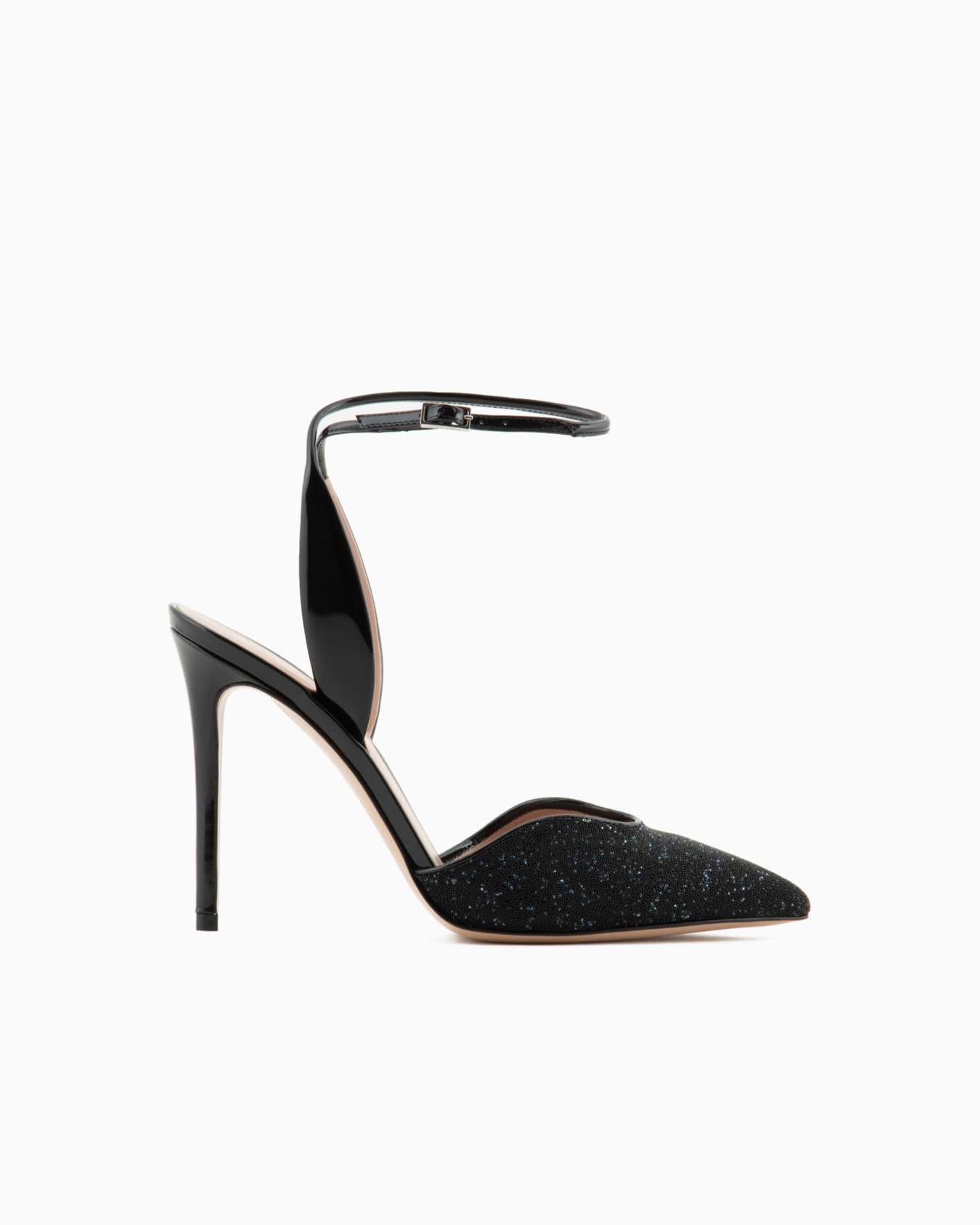 Patent leather and rhinestone court shoes Slide 0