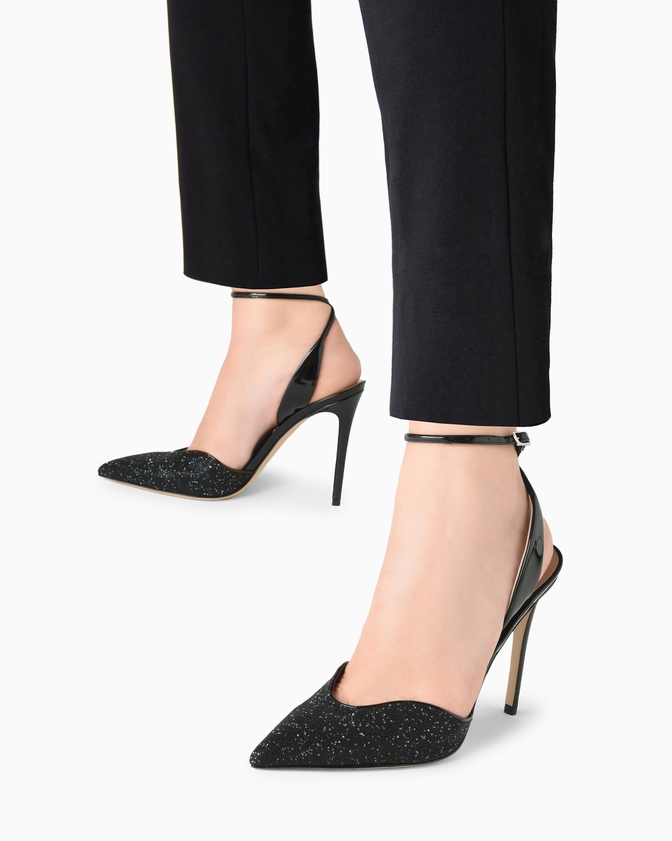 Patent leather and rhinestone court shoes Slide 5