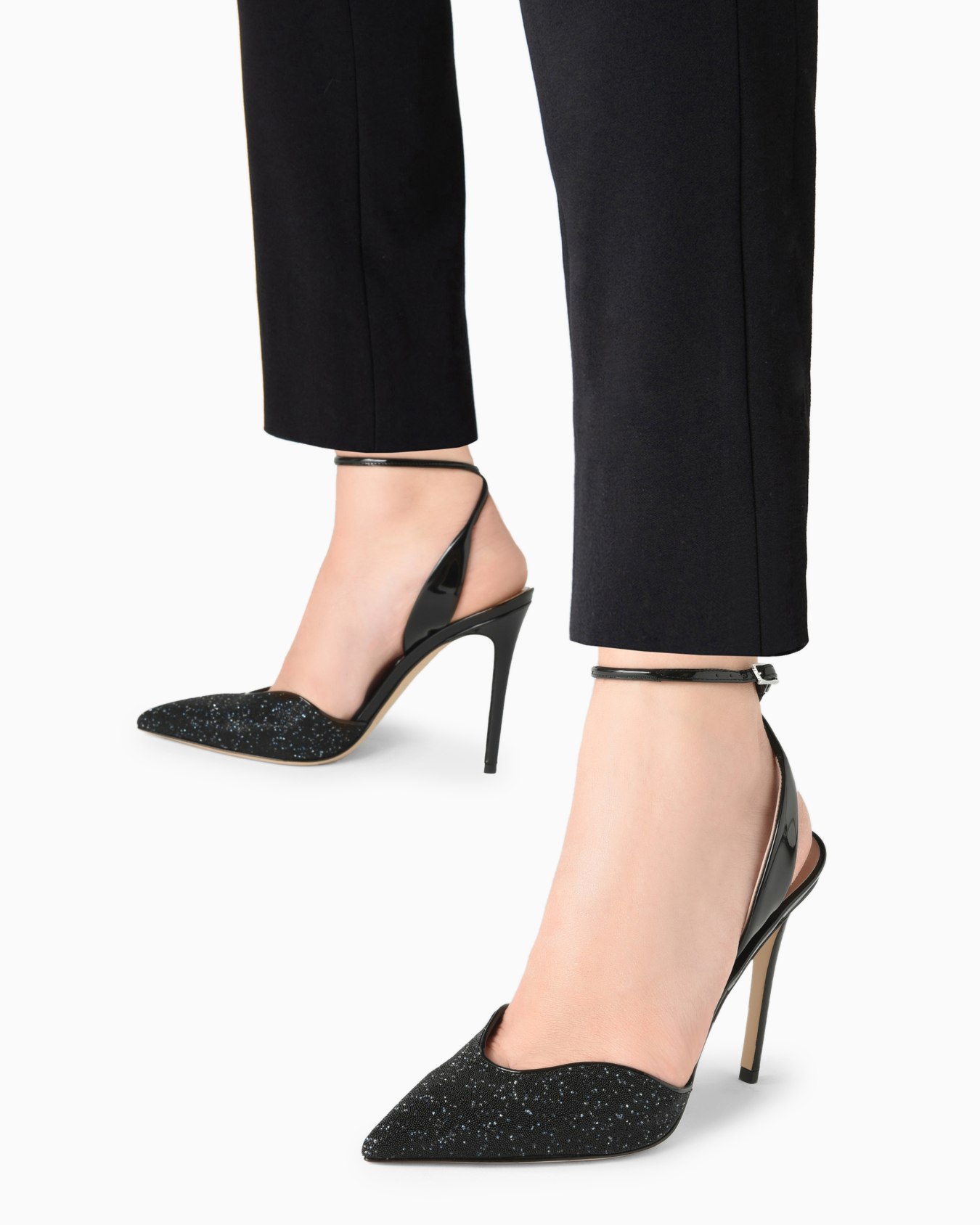 Patent leather and rhinestone court shoes Slide 5