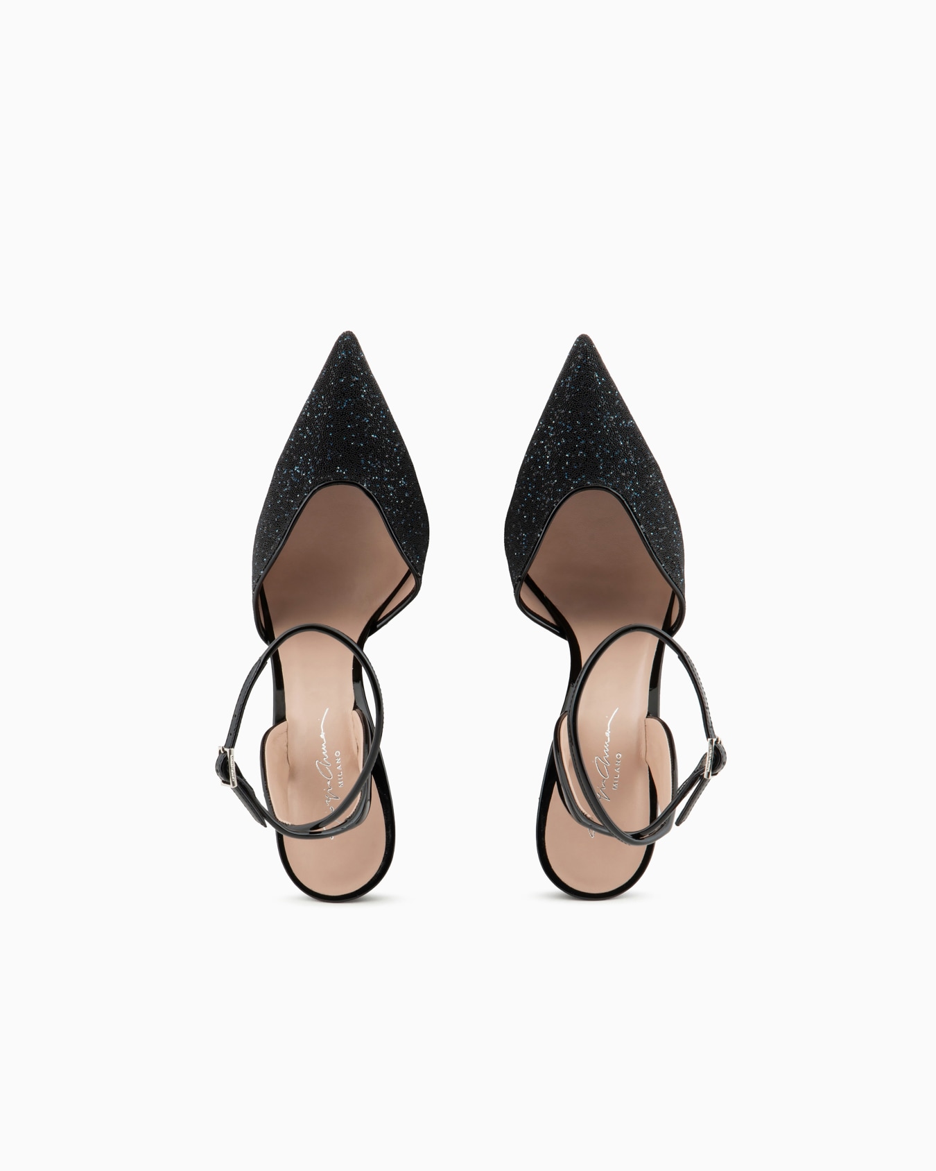 Patent leather and rhinestone court shoes Slide 2