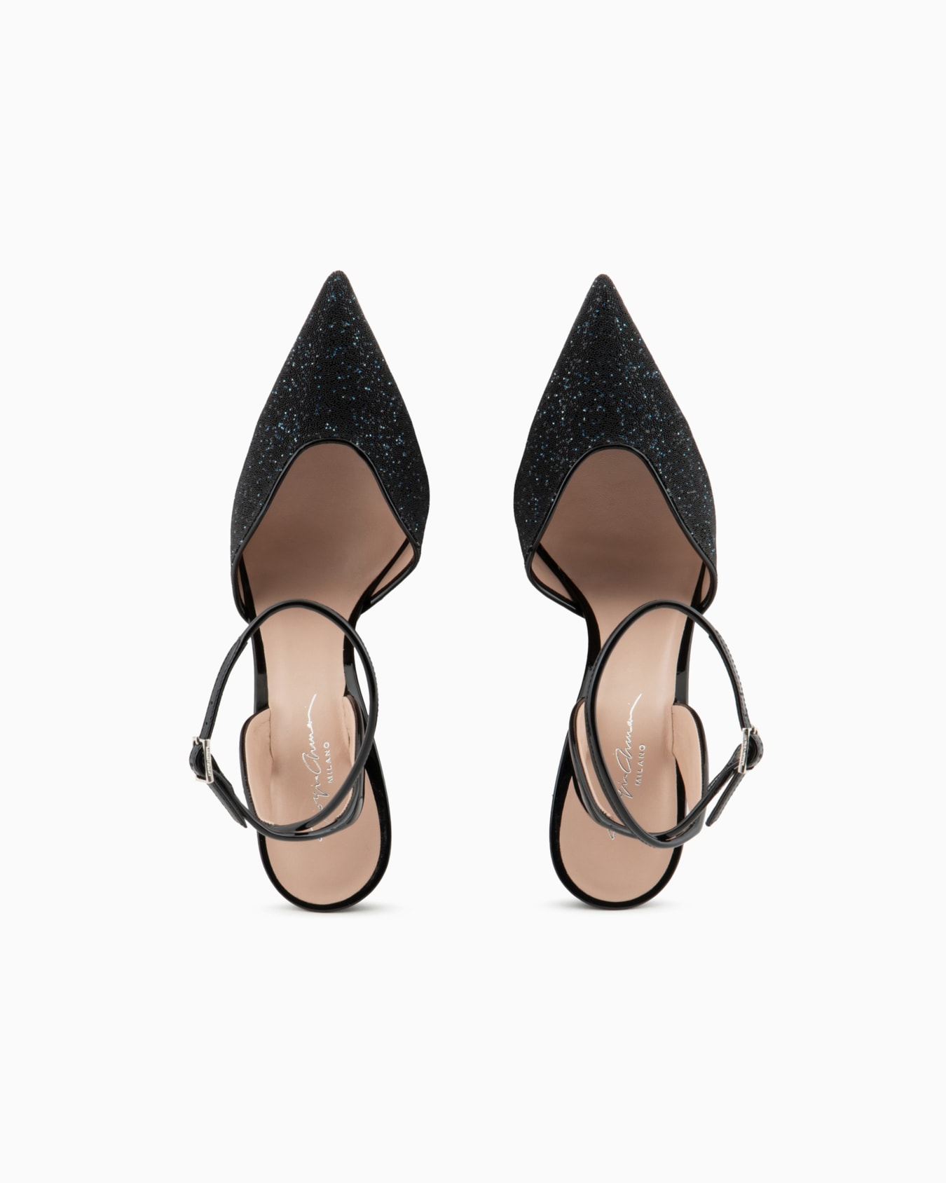 Patent leather and rhinestone court shoes Slide 2