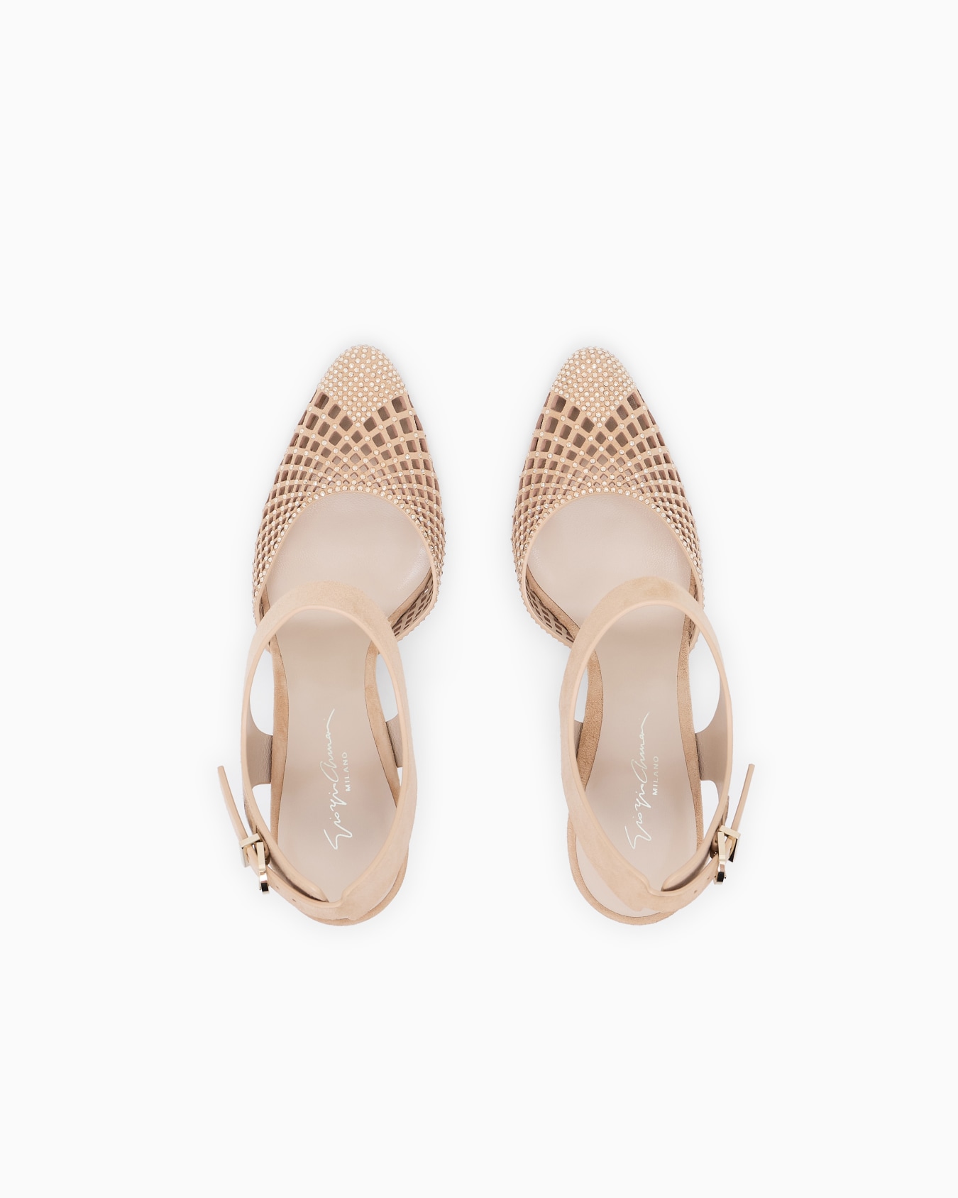 Zapato de salón en ante con strass Diapositiva 2