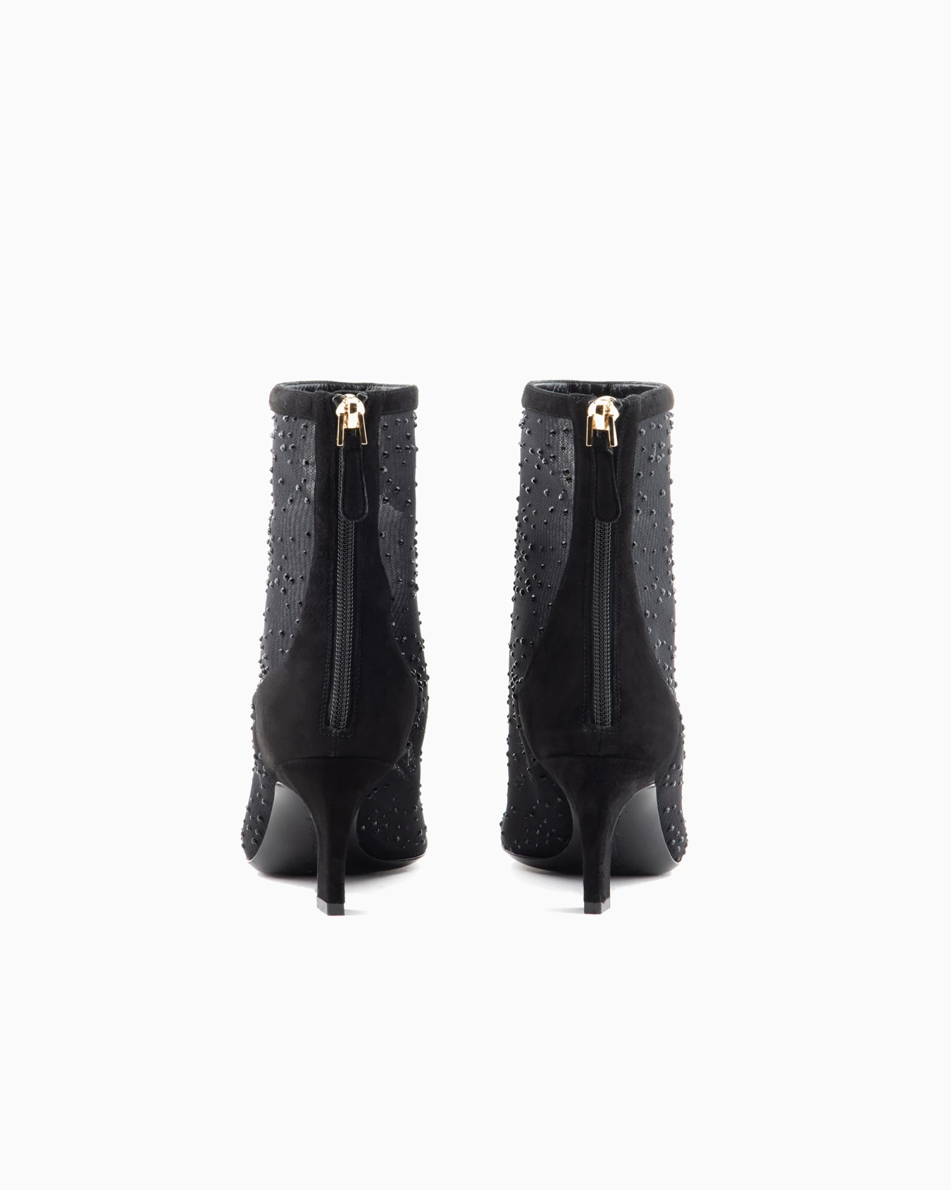 Stivaletti in tulle e strass in camoscio Slide 3