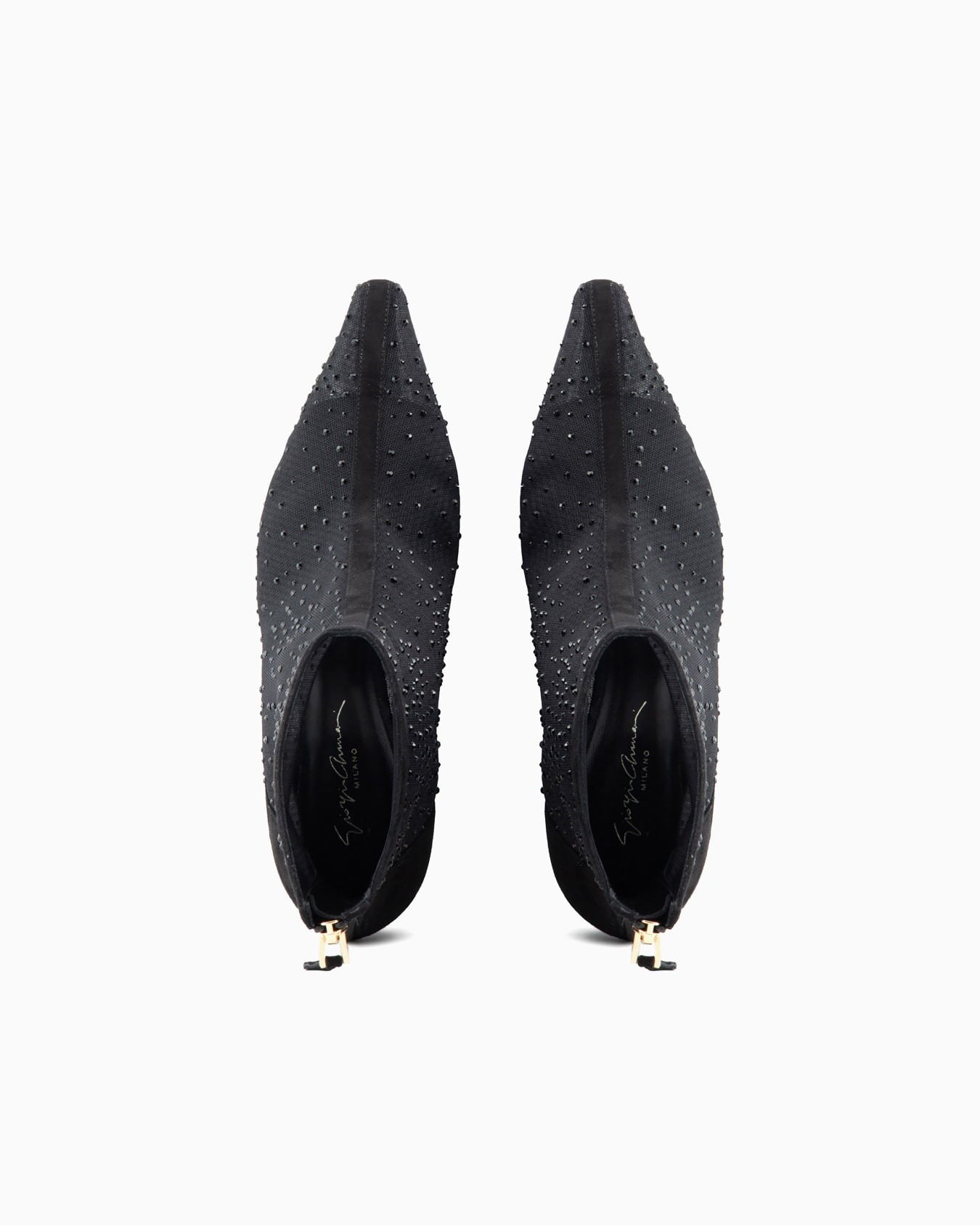 Stivaletti in tulle e strass in camoscio Slide 2
