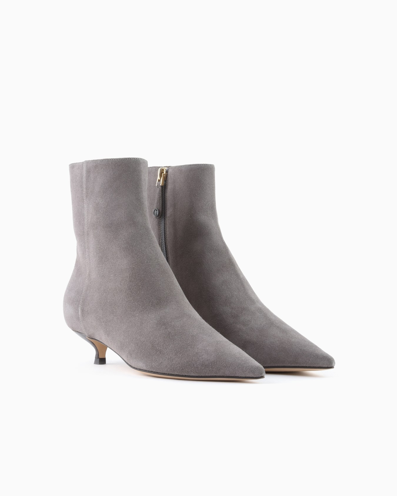 Suede heeled ankle boots Diapositiva 1