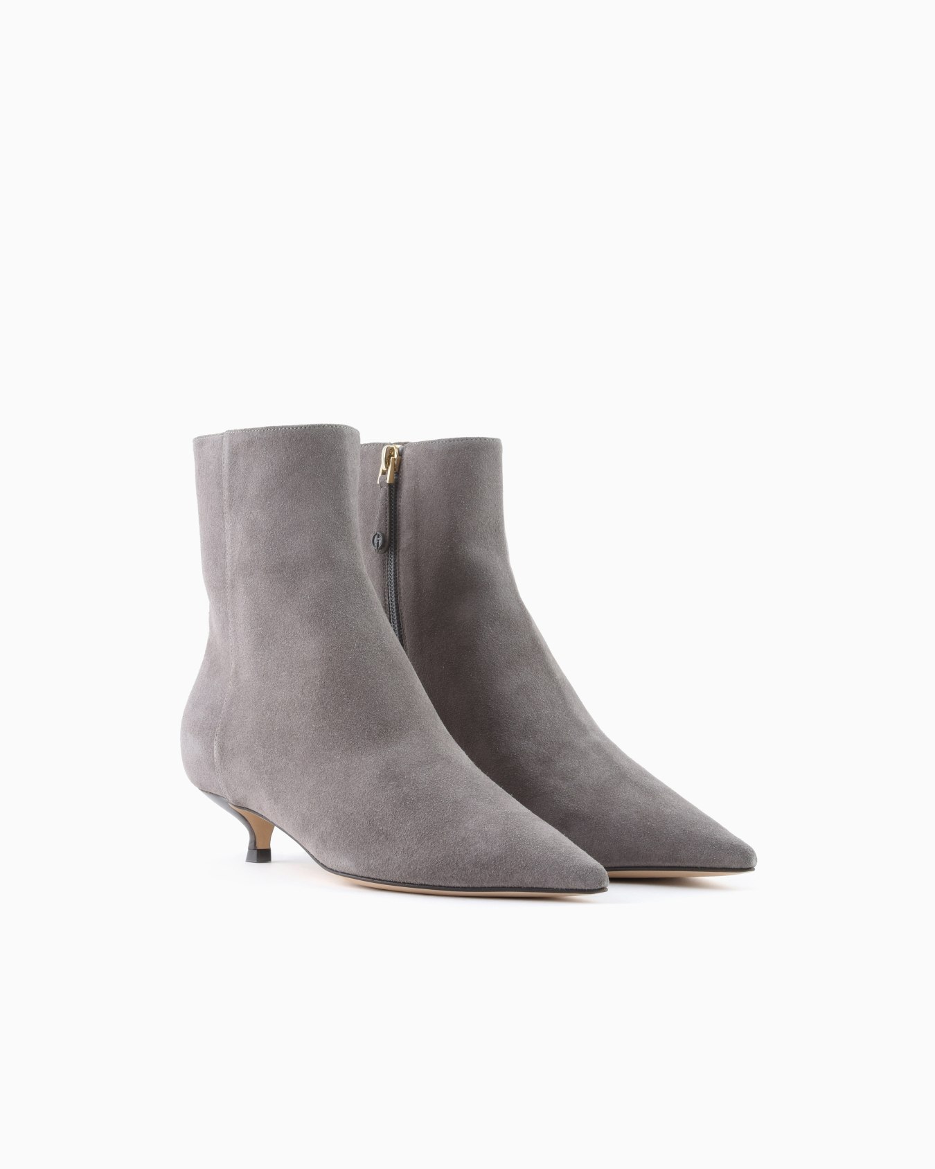 Suede heeled ankle boots Slide 1