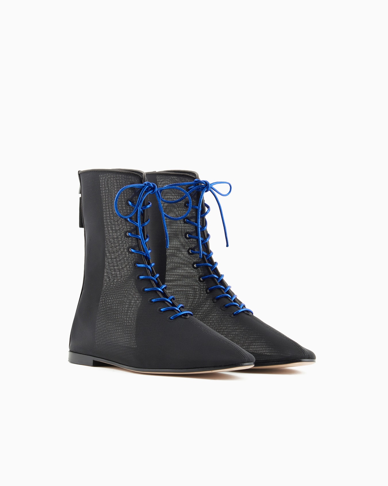 Stiefeletten aus Tüll und Nappaleder Folie 1