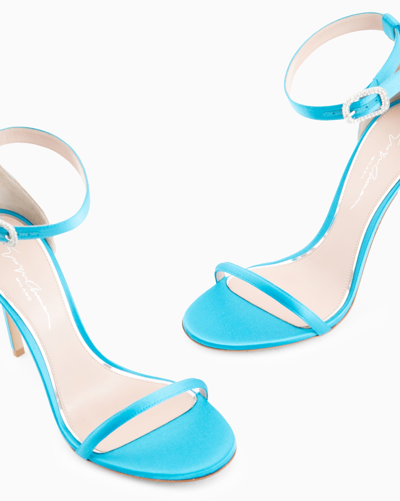 Satin heeled sandals Slide 4