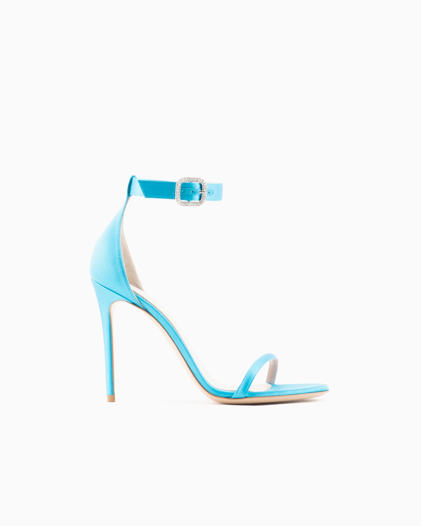 Satin heeled sandals Slide 0
