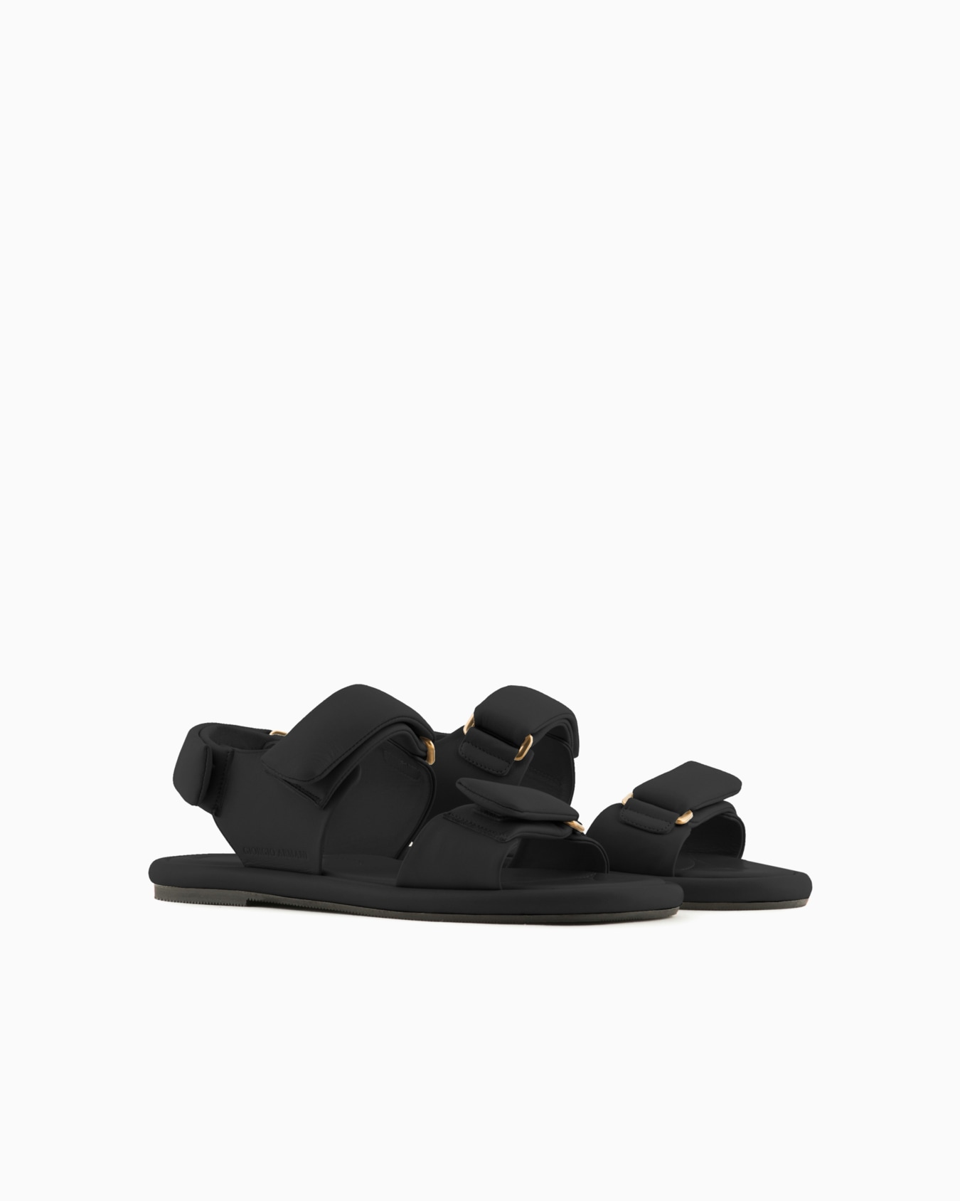 Padded nappa-leather flat sandals Slide 1